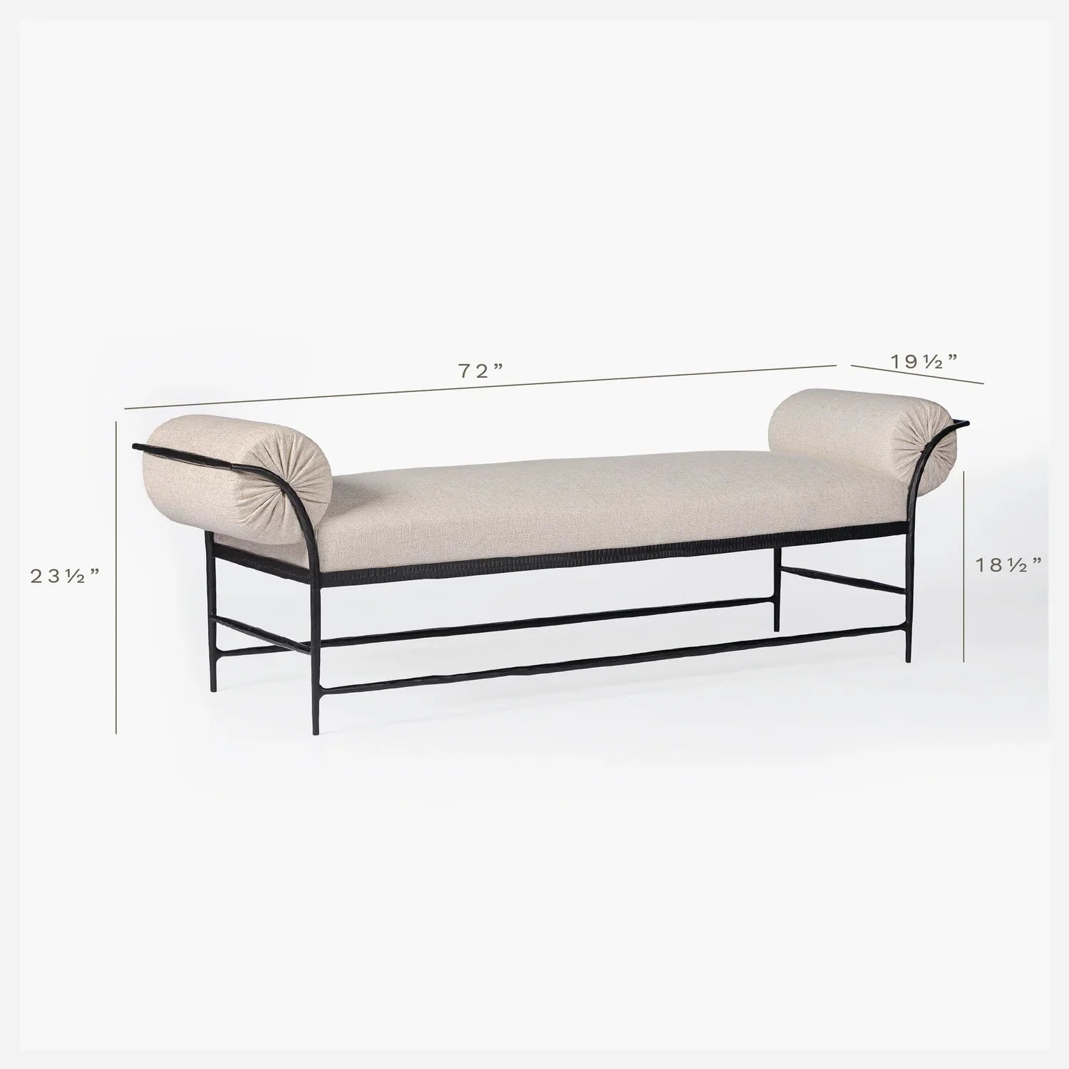 MENO HOME x Co. House Designs Vale Hammered Natural Bench