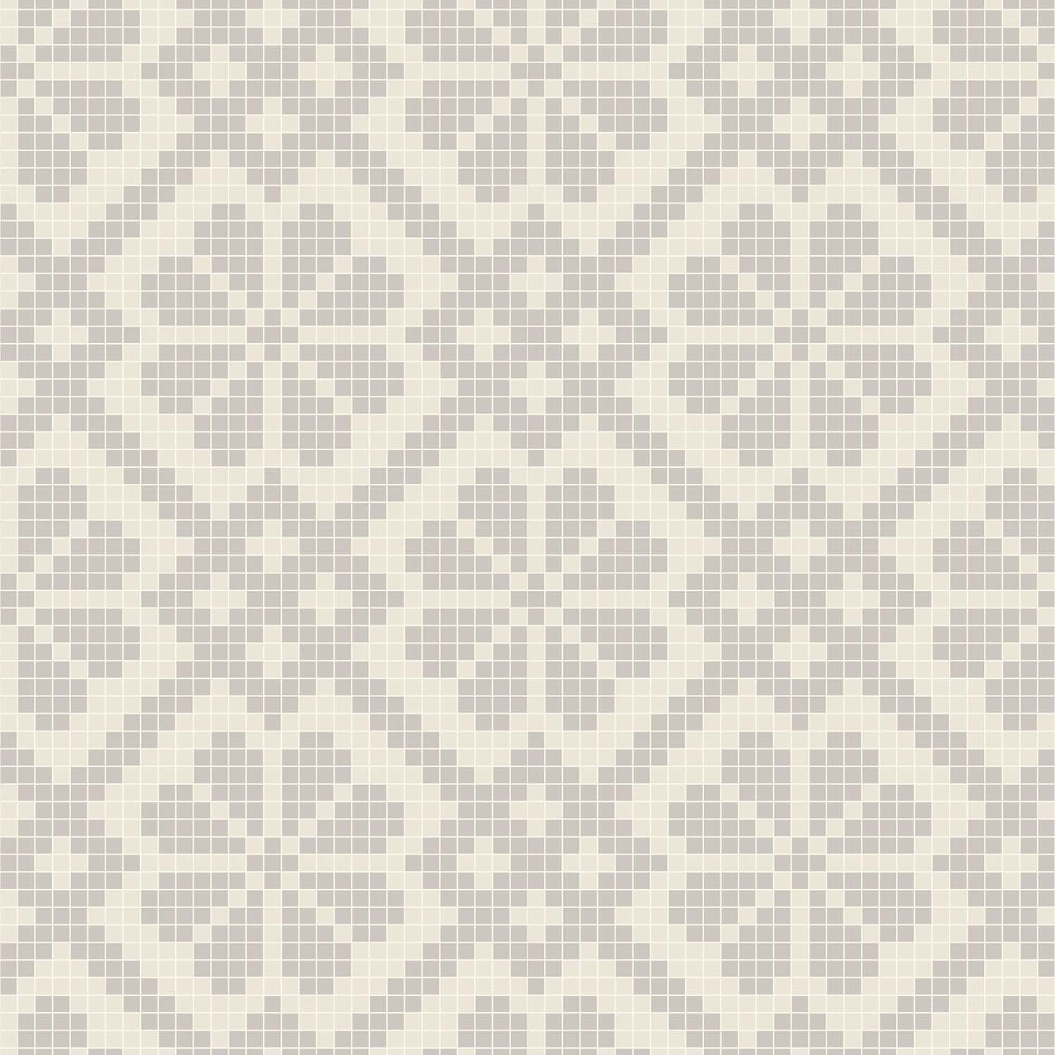 Villa Mosaic designer wallpaper in Pale Mineral Blue styled in a cheerful nursery