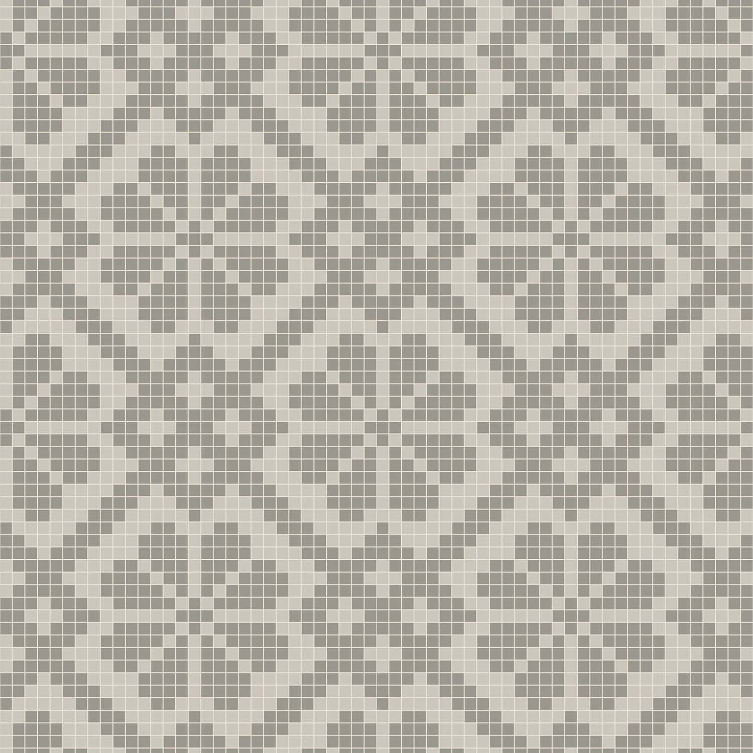 Villa Mosaic designer wallpaper in Walnut styled in a sitting room