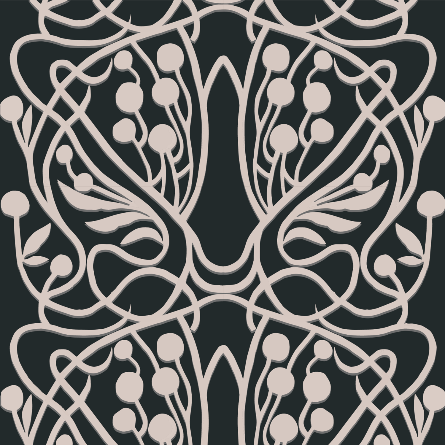 Mitchell Black Vineyard Wallpaper