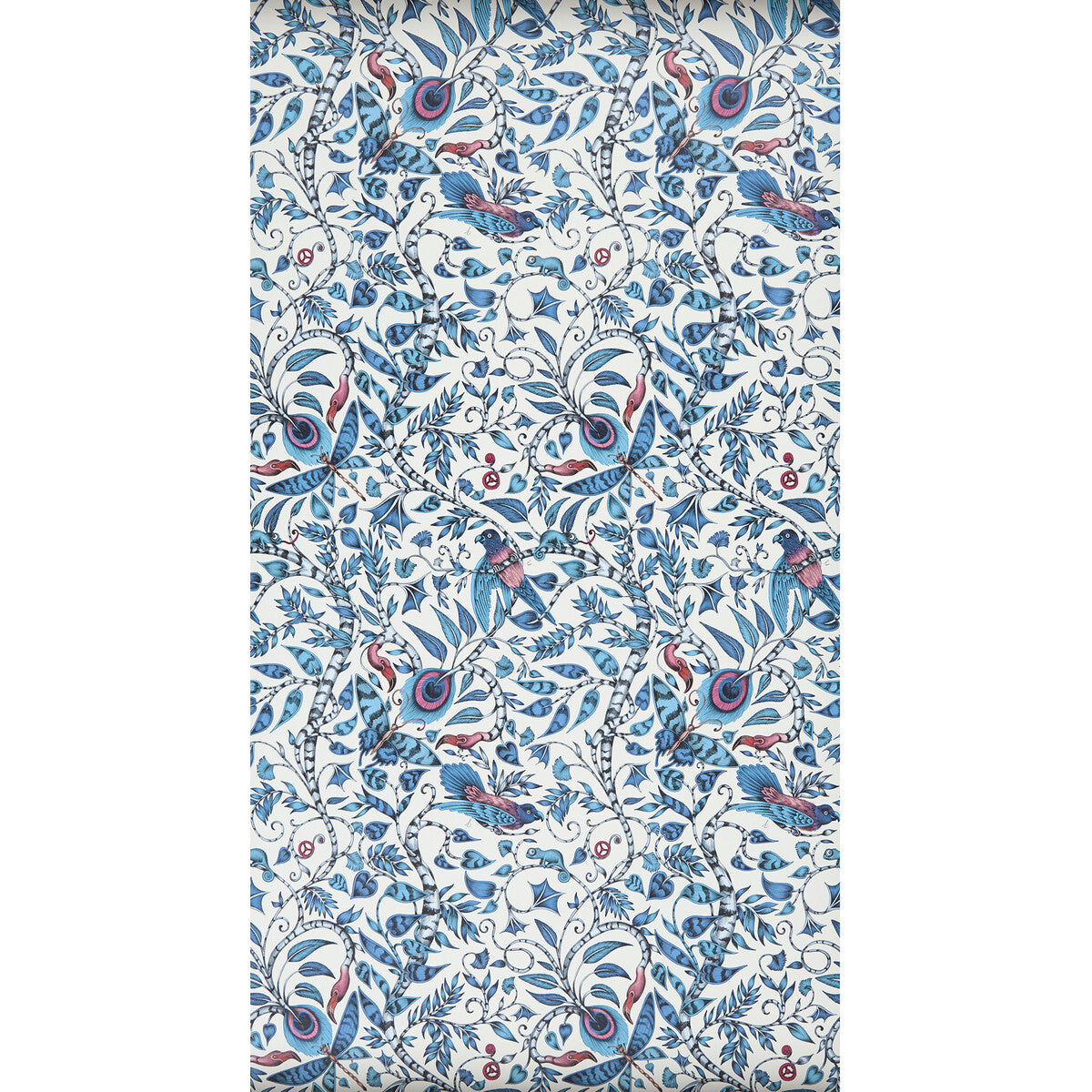 Clarke And Clarke Rousseau Blue Wallpaper