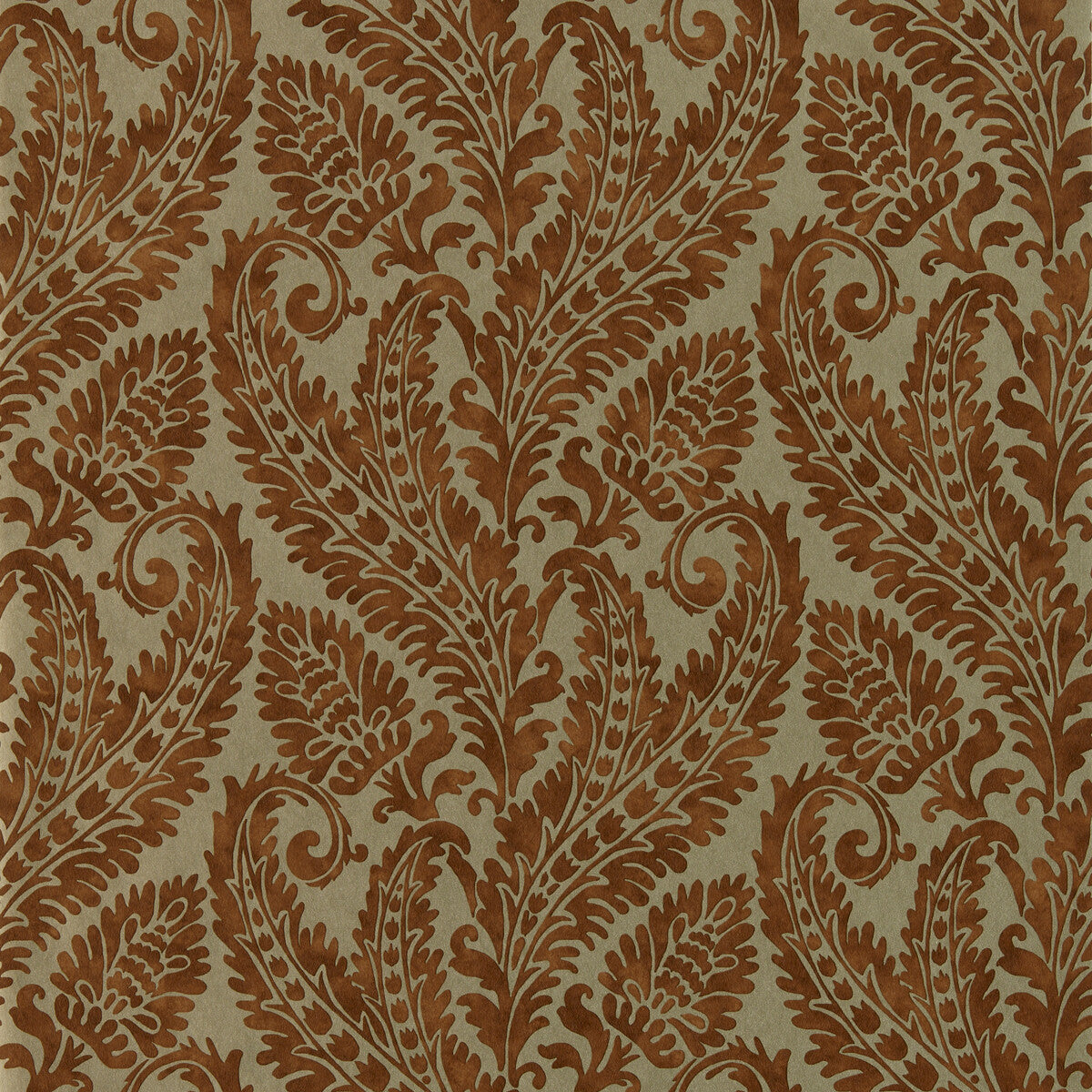 Clarke And Clarke Regale Russet Gilver Wp Wallpaper