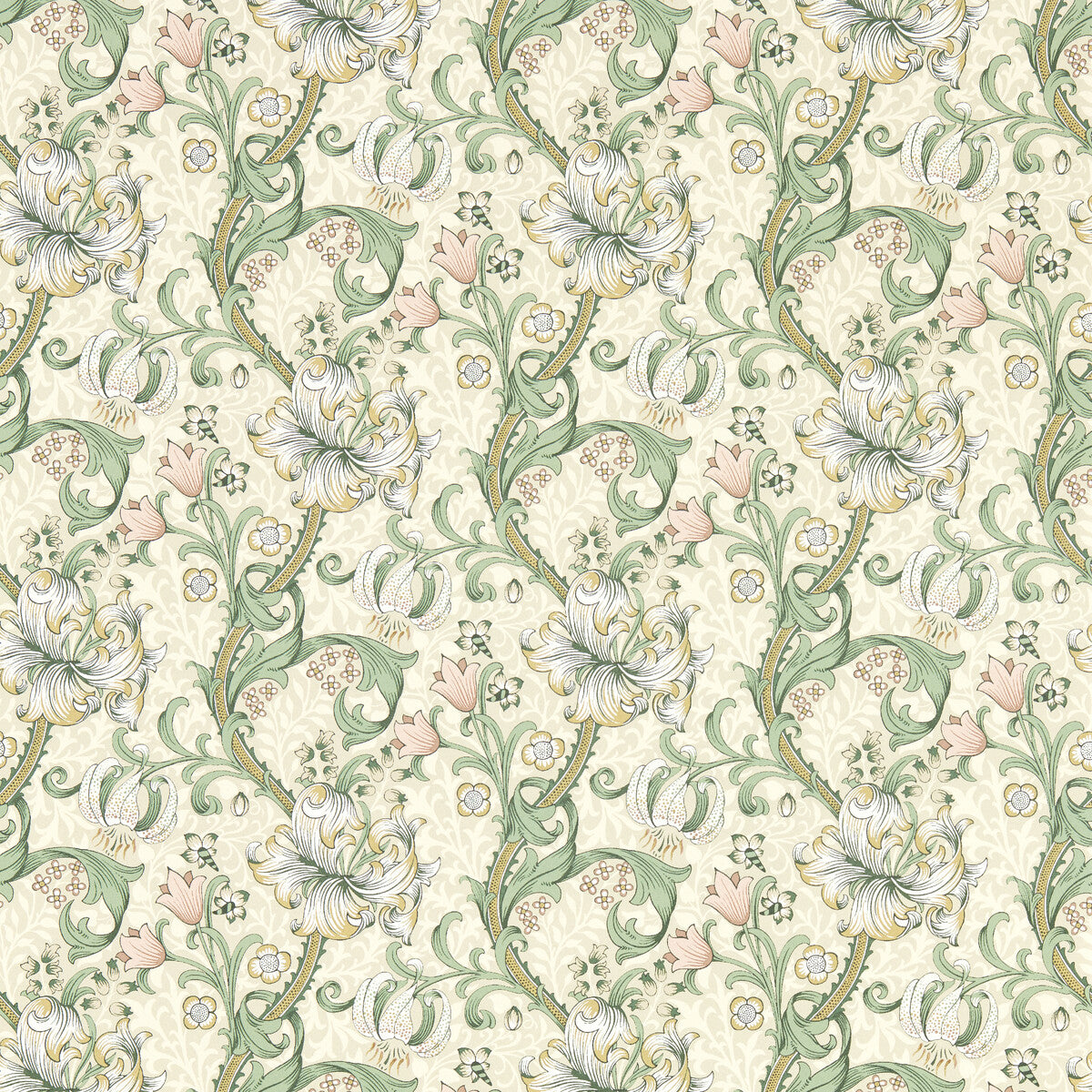 Clarke And Clarke Golden Lily Linen Wp Wallpaper