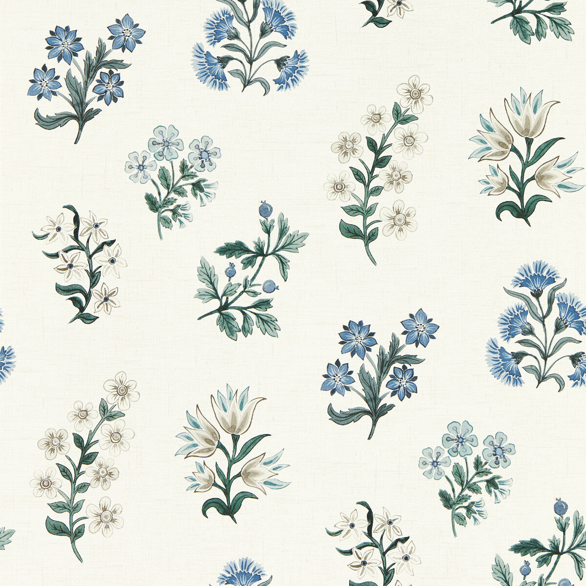Clarke And Clarke Leiden Denim Wp Wallpaper
