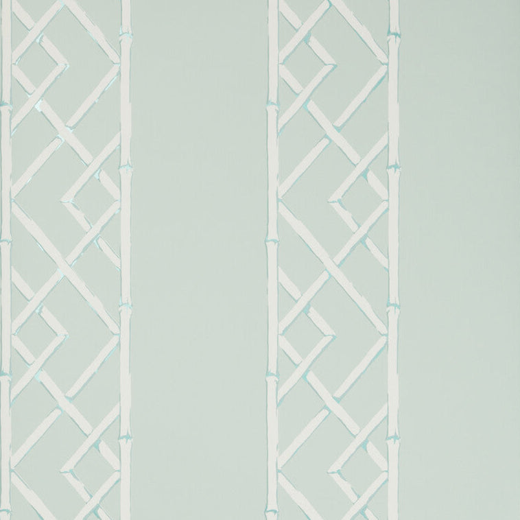 Kravet Design x Sarah Richardson Latticework Aqua Wallpaper