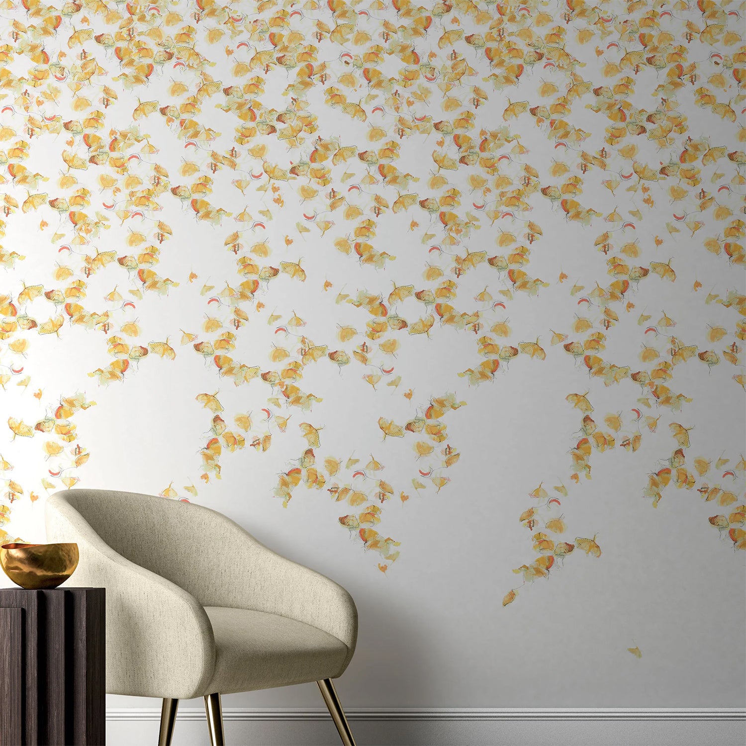 Kravet Couture Falling Ginkgo Autumn Wallpaper