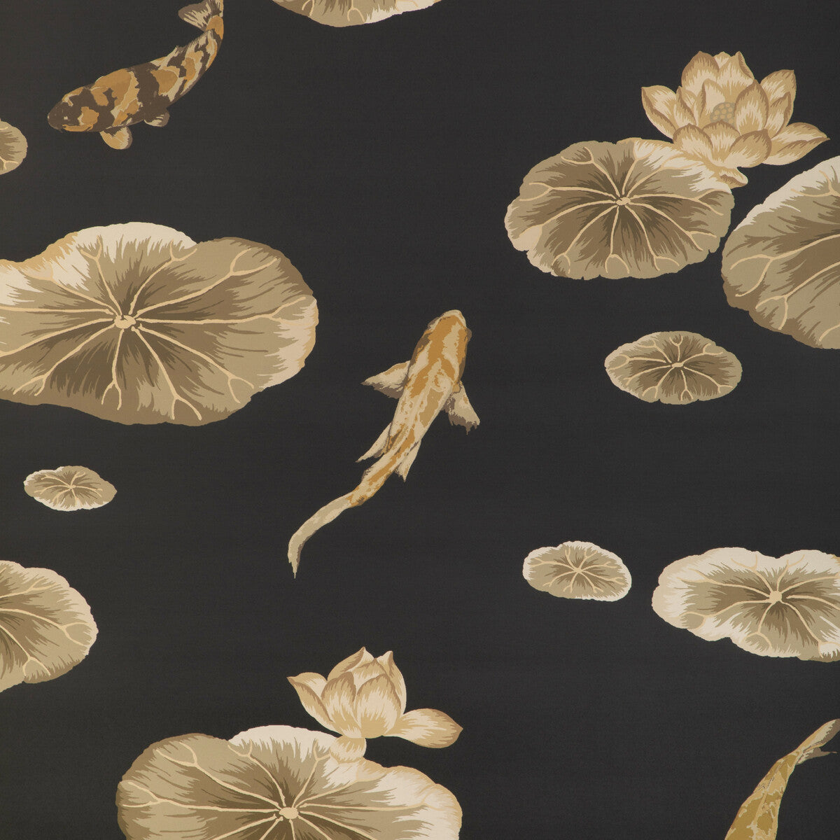 Kravet Couture Lotus Pond Wp Noir Wallpaper