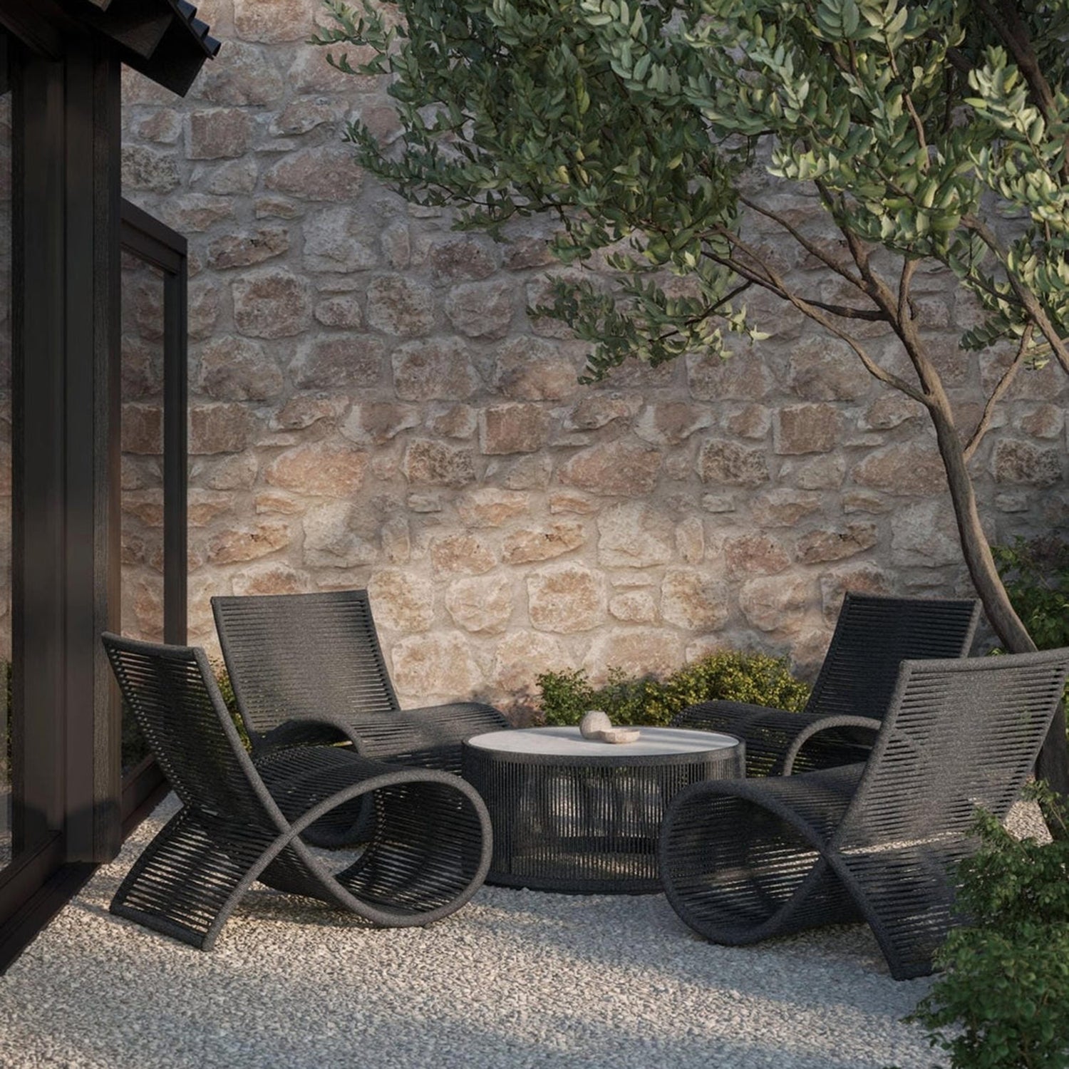 Azzuro Living Wave Club Chair Set of 2