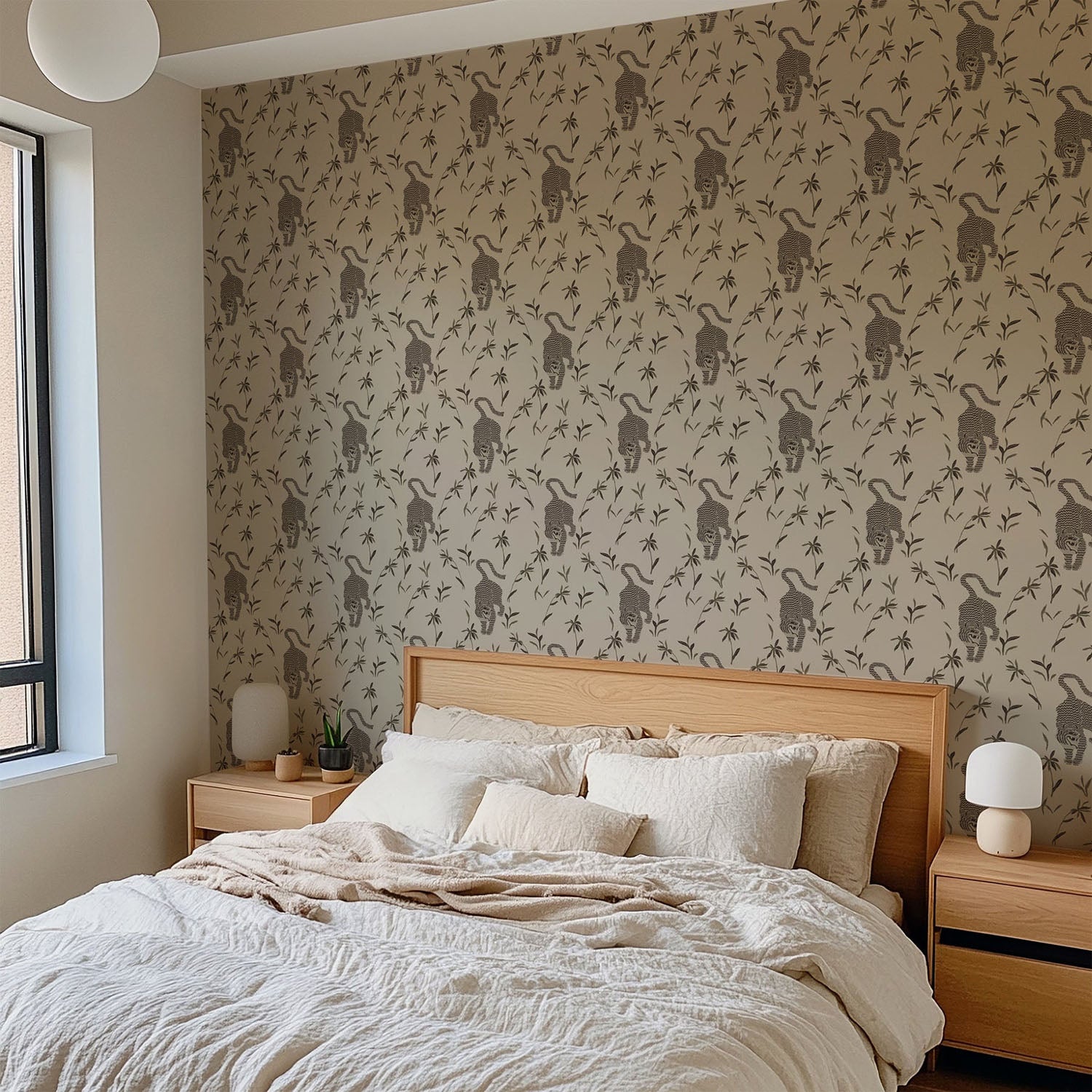 Mitchell Black Stalking Tiger Wallpaper