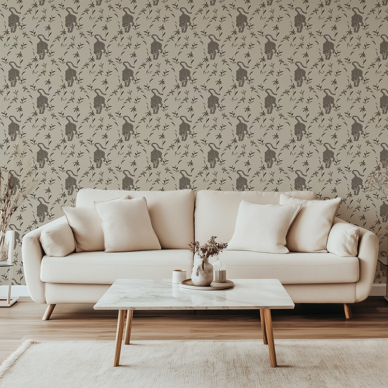 Mitchell Black Stalking Tiger Wallpaper