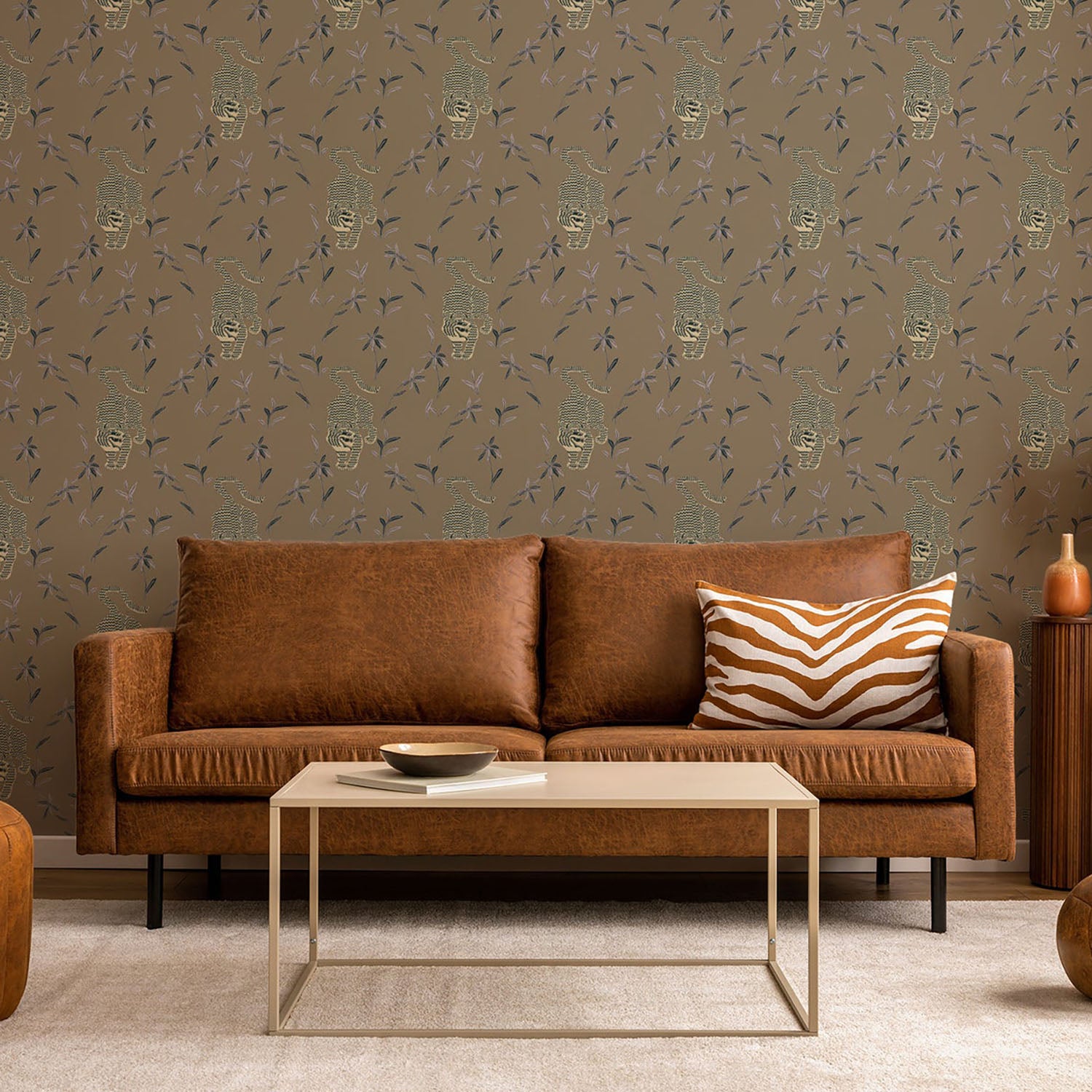 Mitchell Black Stalking Tiger Wallpaper