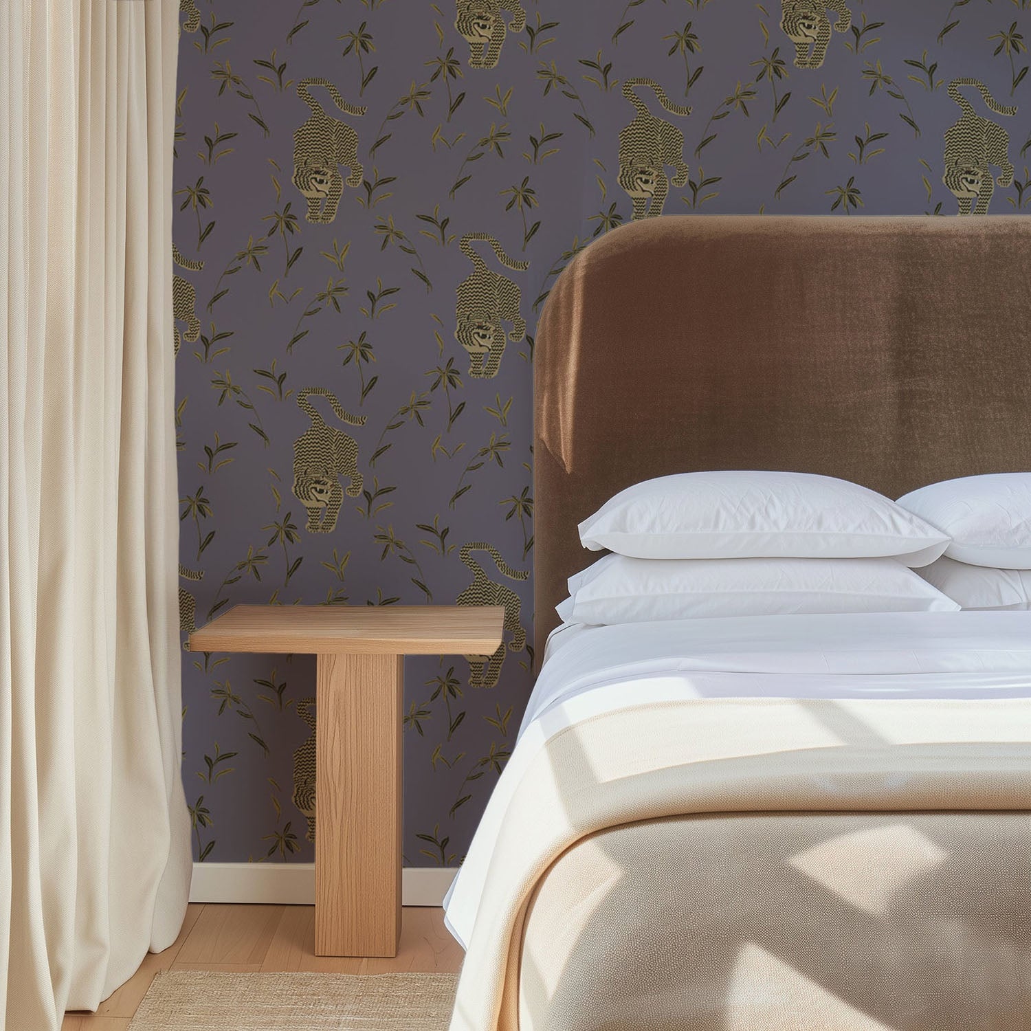 Mitchell Black Stalking Tiger Wallpaper