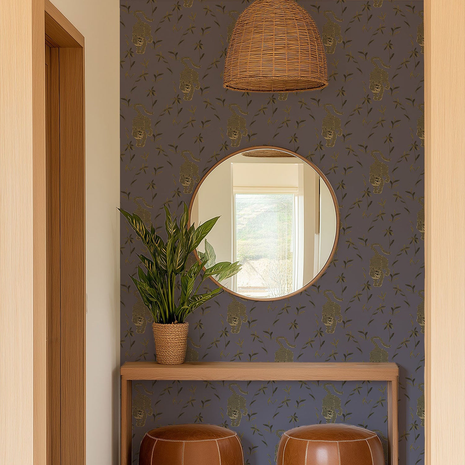 Mitchell Black Stalking Tiger Wallpaper