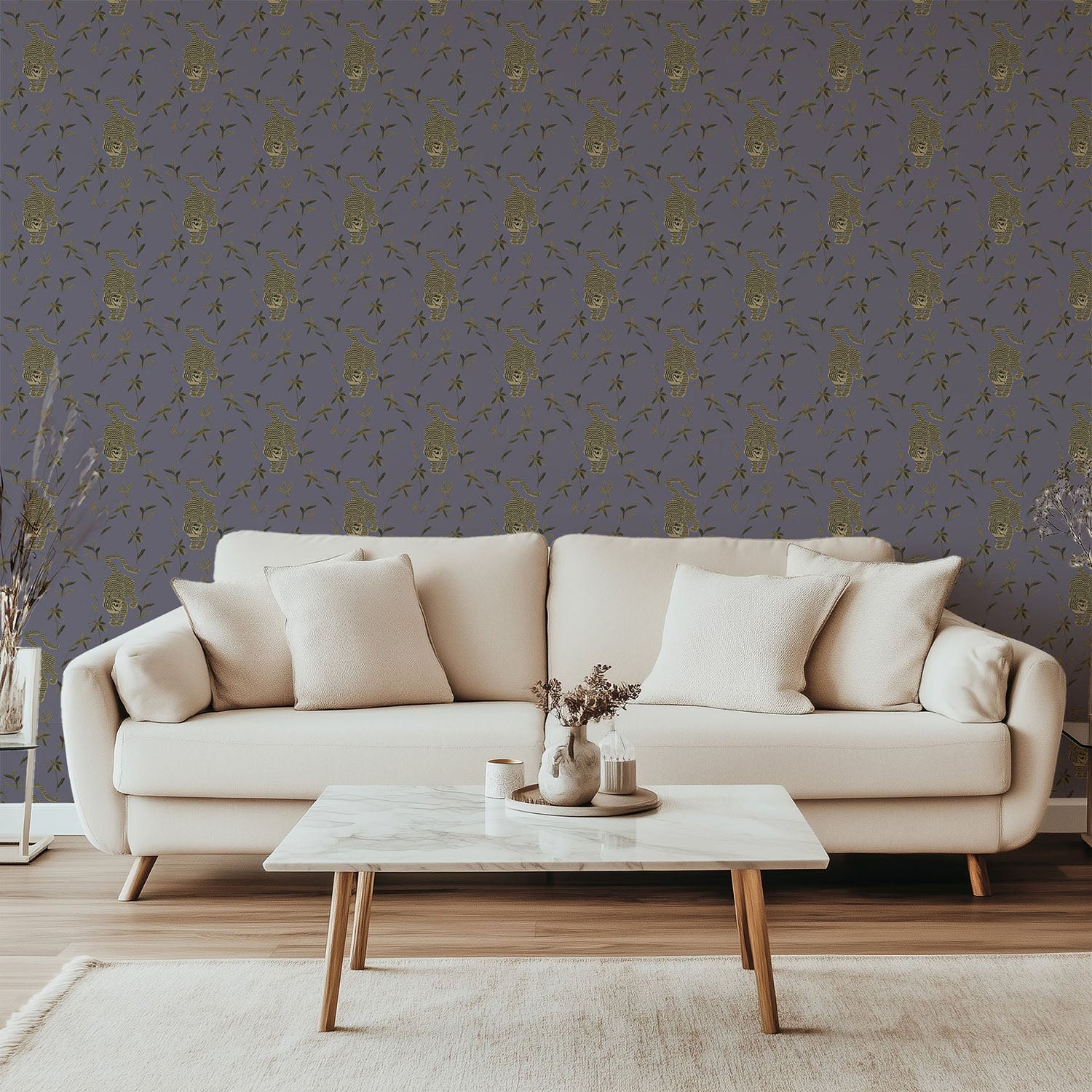 Mitchell Black Stalking Tiger Wallpaper