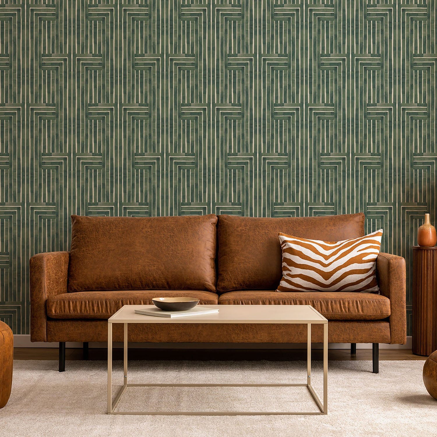 Mitchell Black Chiseled Wallpaper