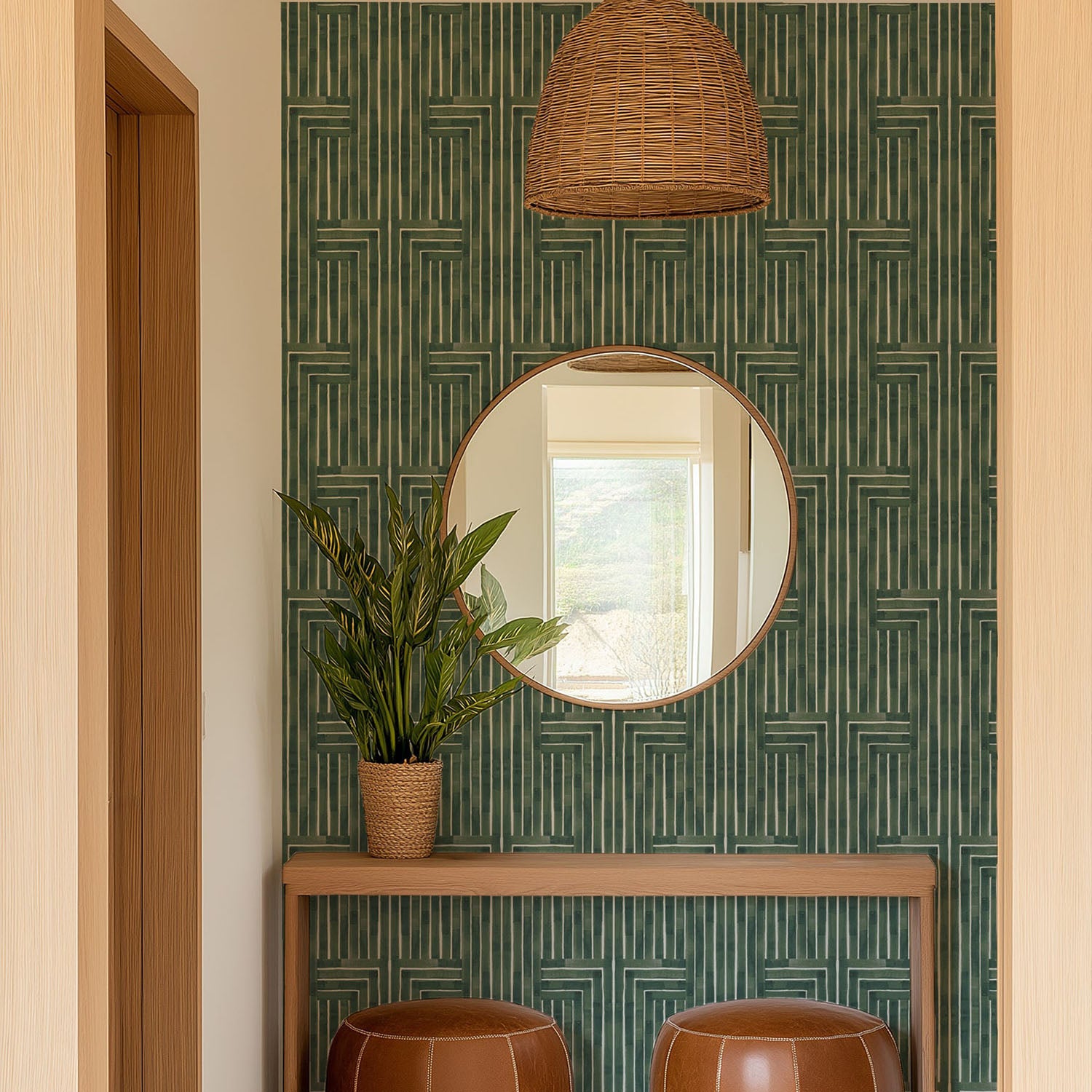 Mitchell Black Chiseled Wallpaper