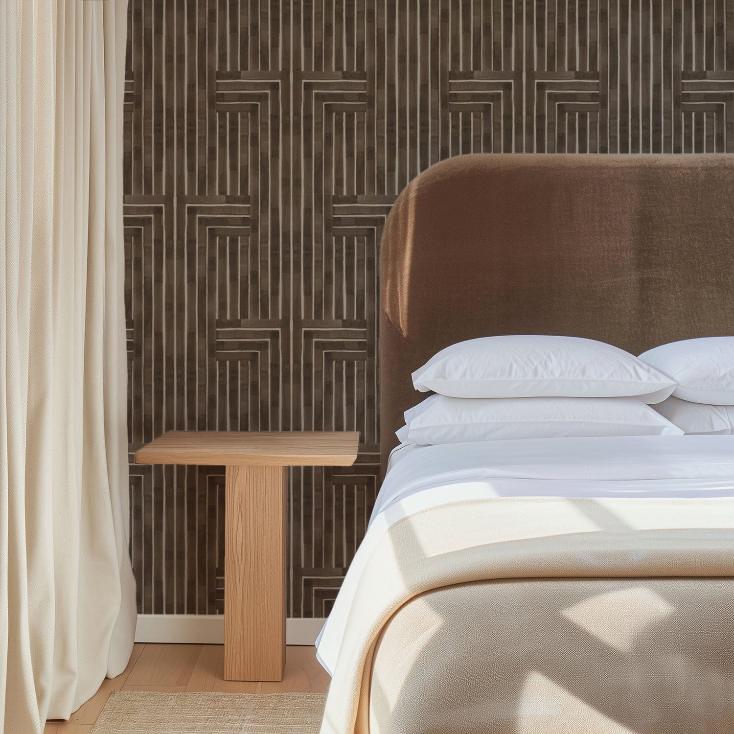 Mitchell Black Chiseled Wallpaper