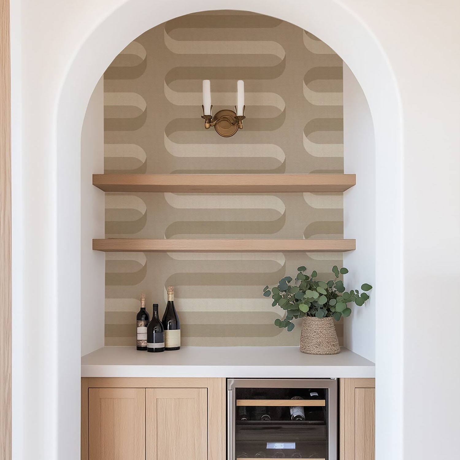 Mitchell Black Folding RIbbon Wallpaper