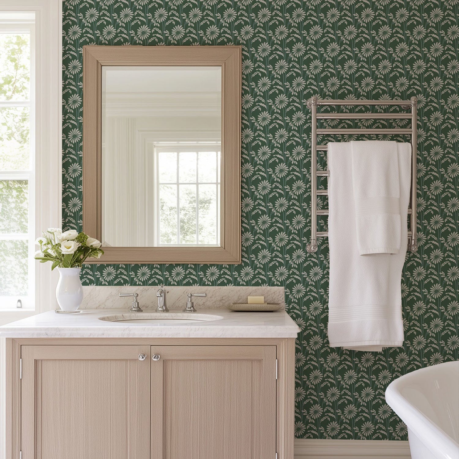 Mitchell Black Woodland Bloom Wallpaper