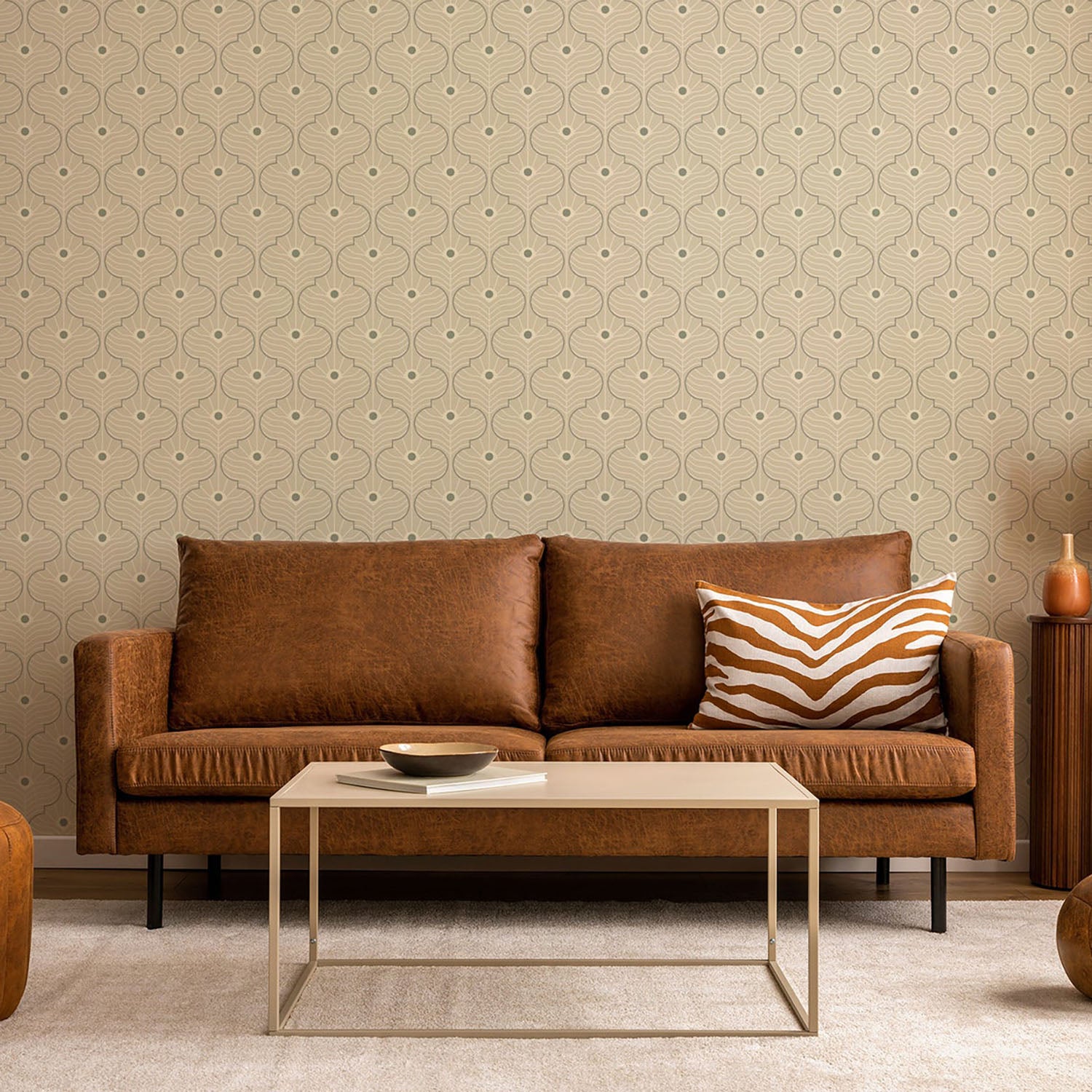 Mitchell Black Moroccan Peacock Wallpaper