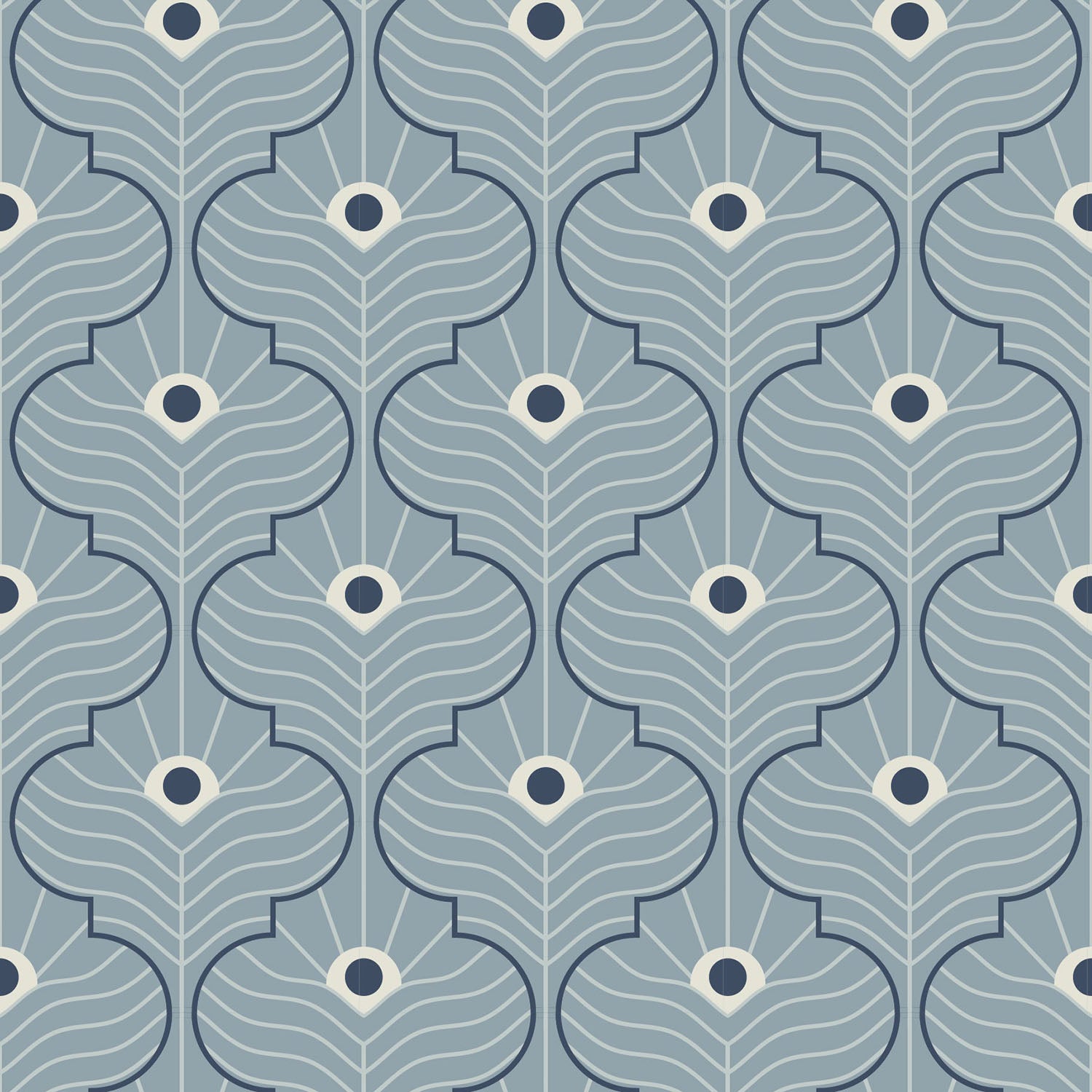 Mitchell Black Moroccan Peacock Wallpaper