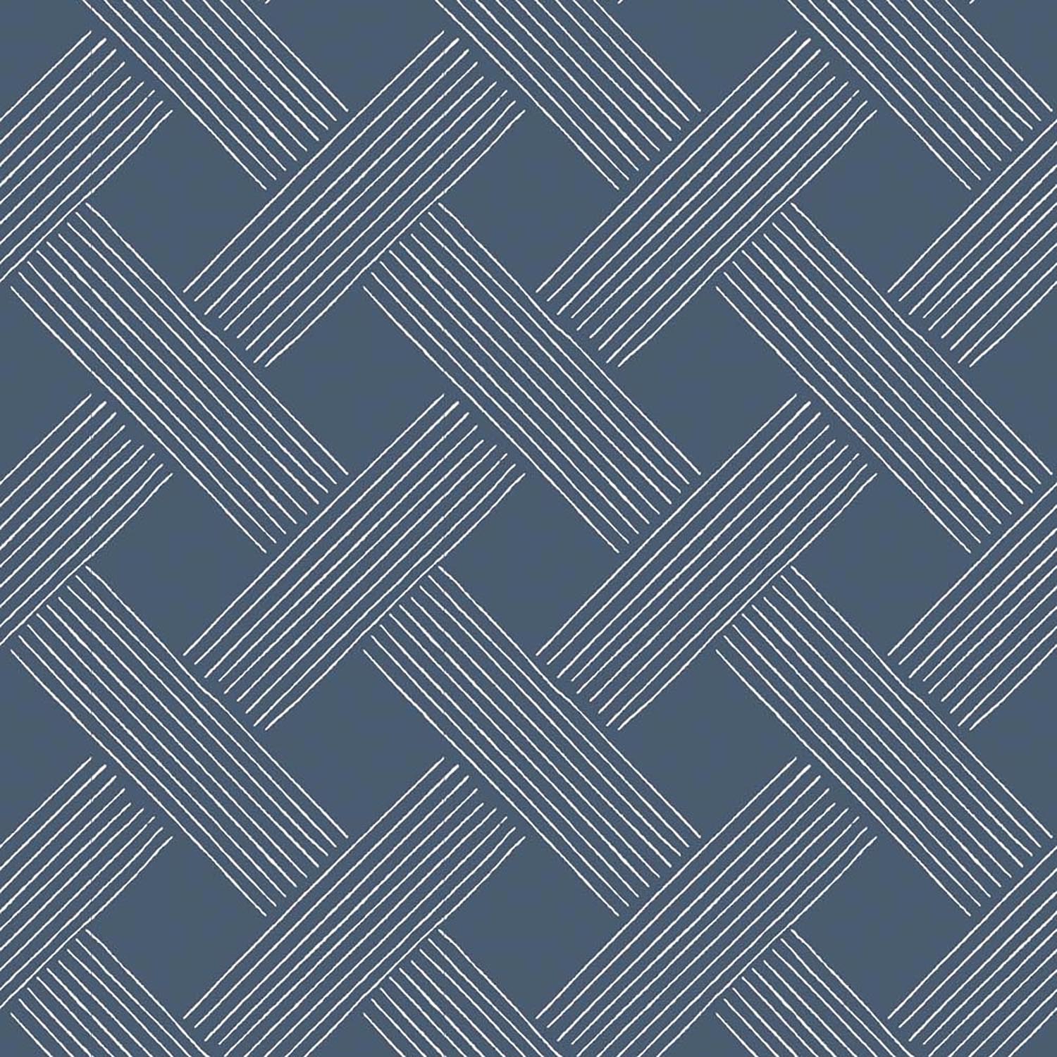 Mitchell Black Lattice Weave Wallpaper