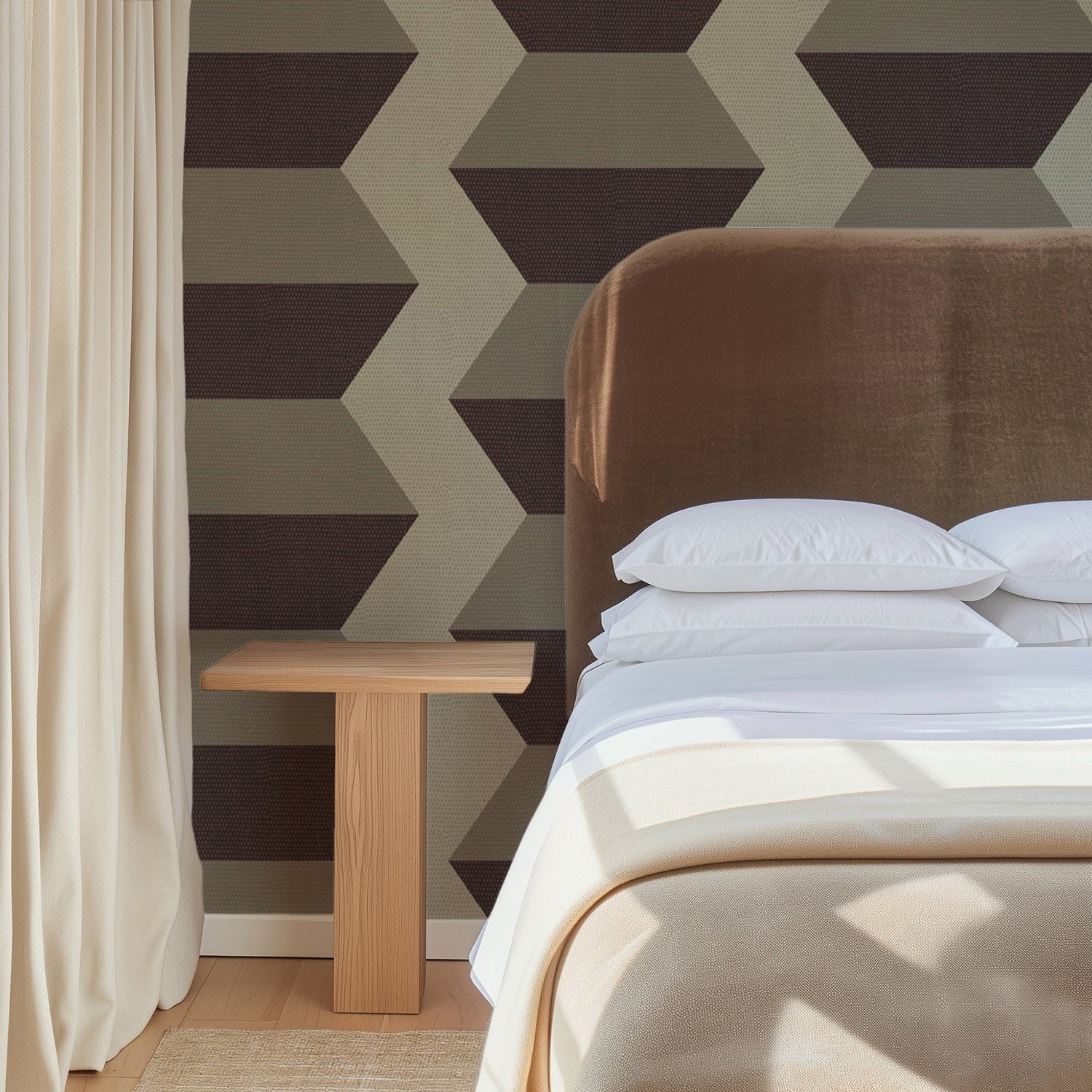 Mitchell Black Infinity Blocks Wallpaper