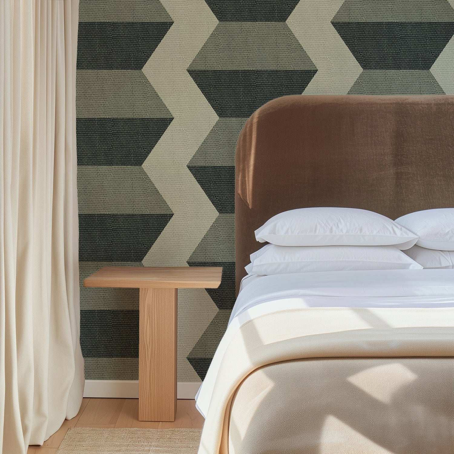 Mitchell Black Infinity Blocks Wallpaper