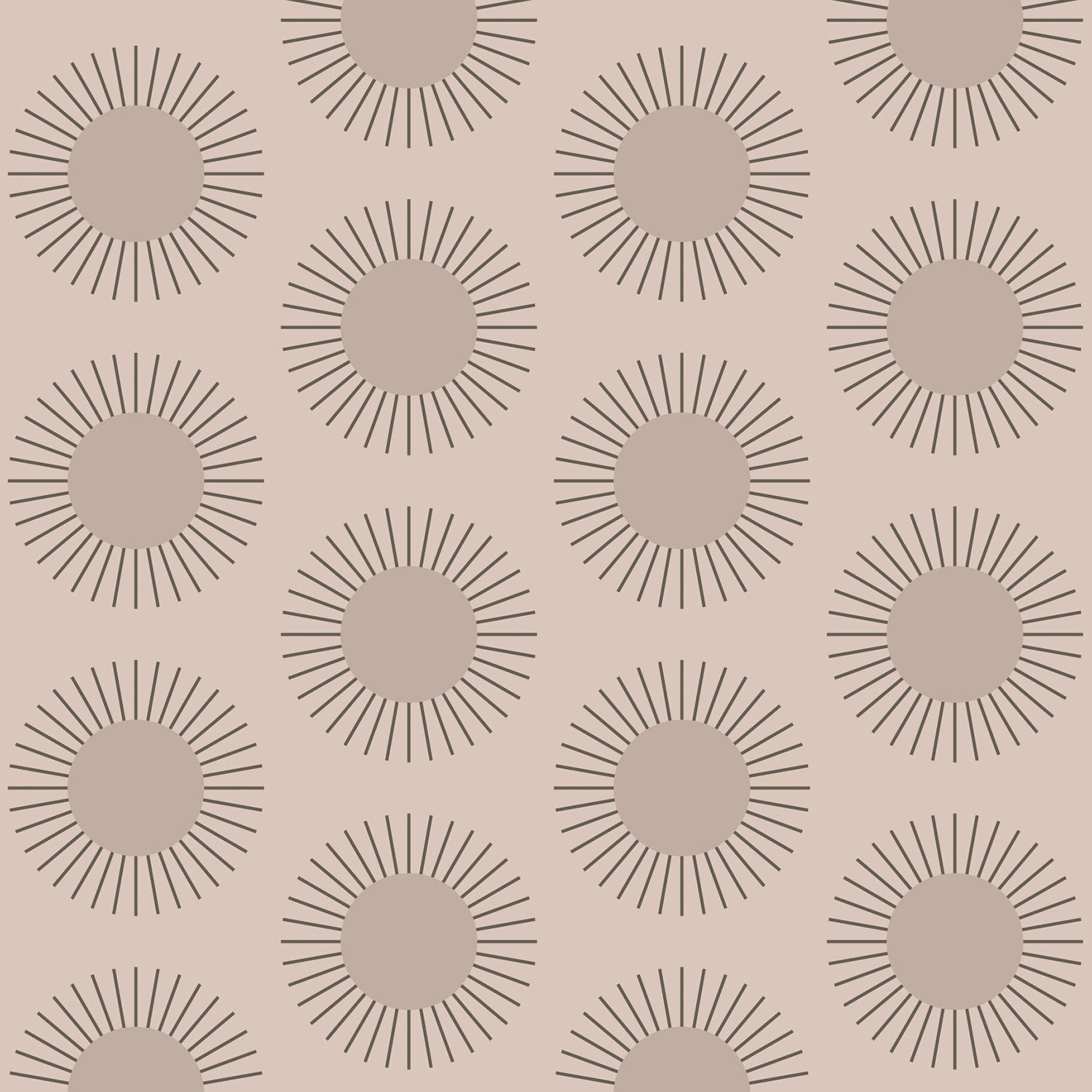 Mitchell Black Sunburst Wallpaper