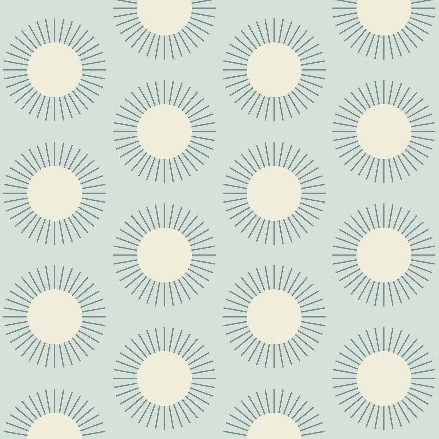 Mitchell Black Sunburst Wallpaper