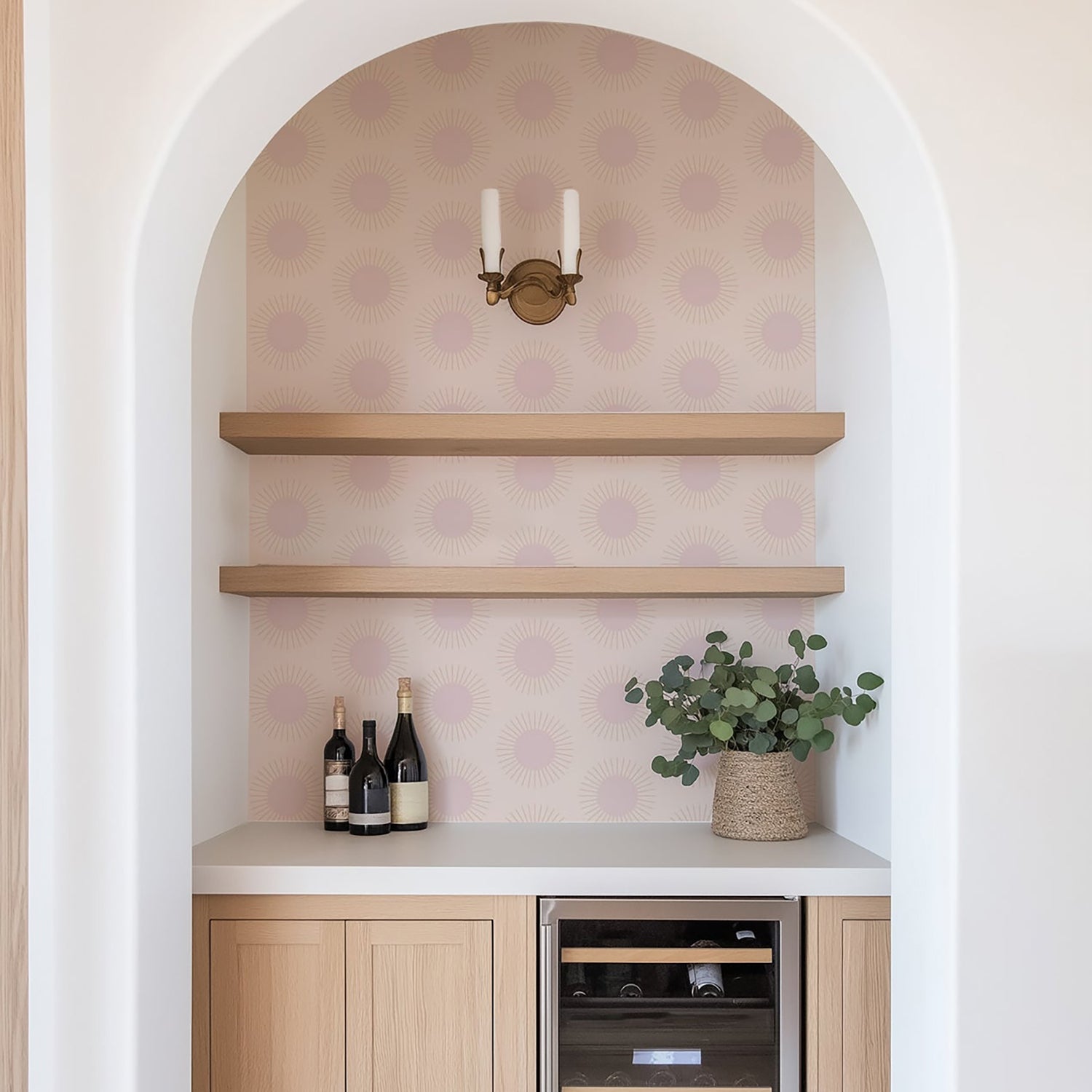 Mitchell Black Sunburst Wallpaper