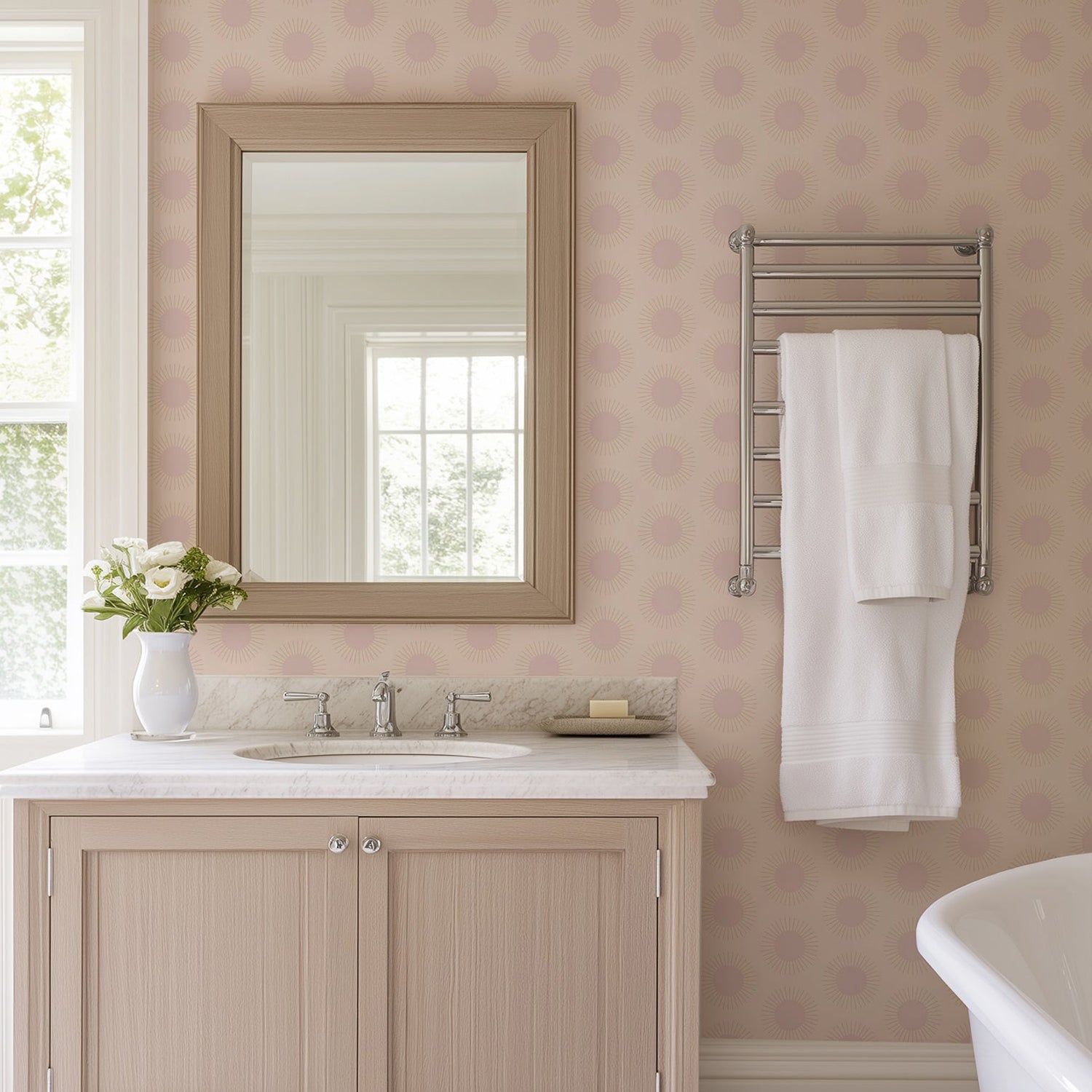 Mitchell Black Sunburst Wallpaper