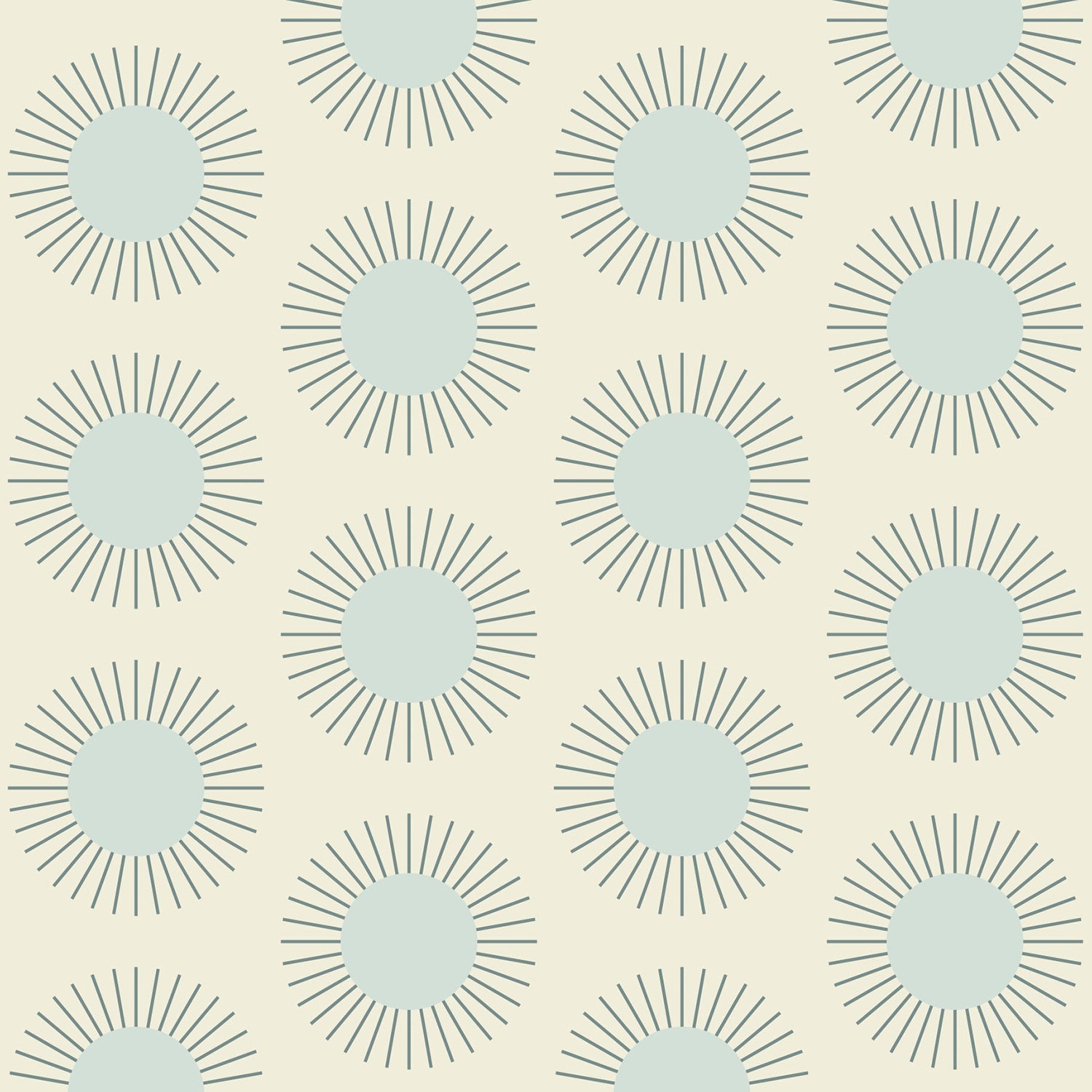 Mitchell Black Sunburst Wallpaper