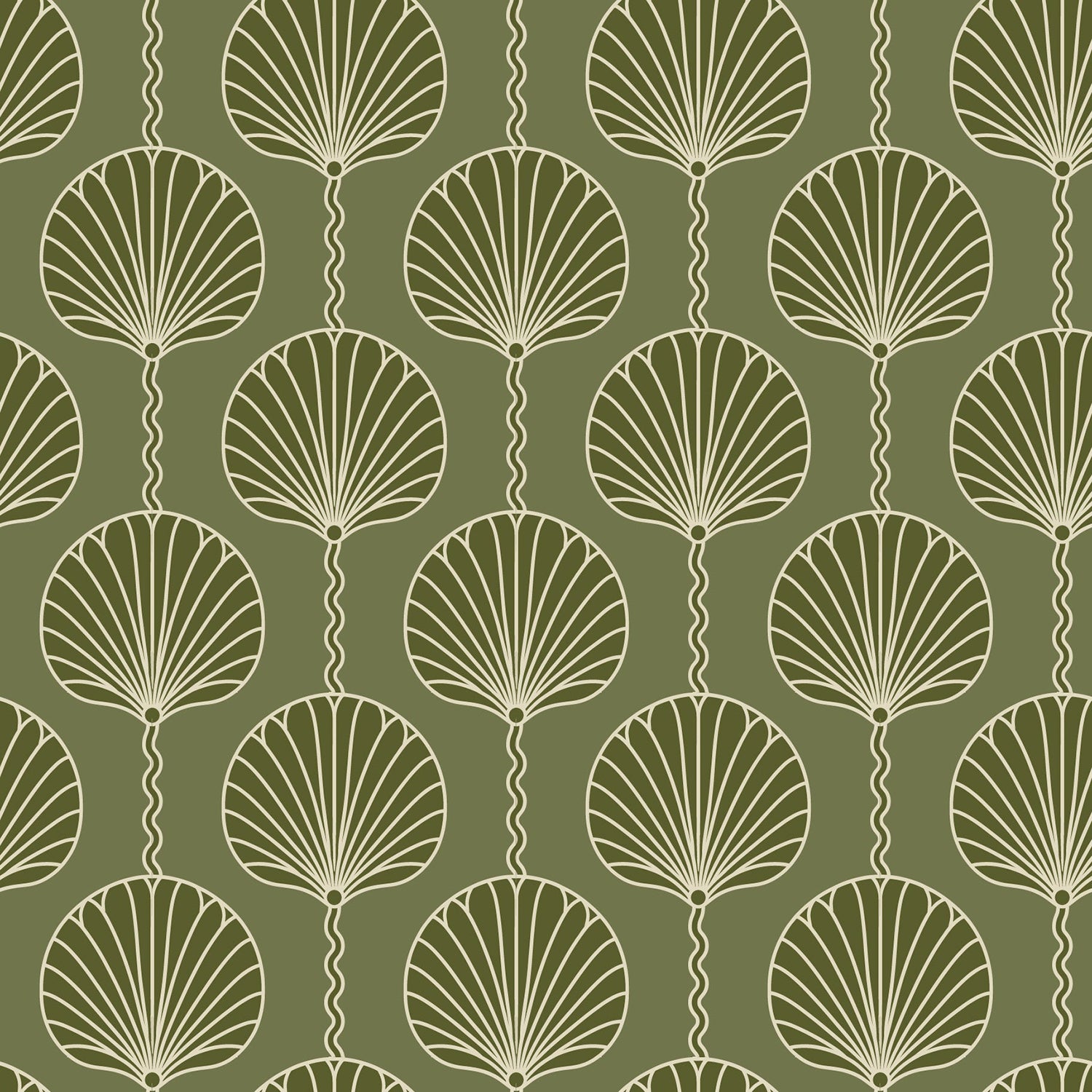 Mitchell Black Deco Lily Wallpaper