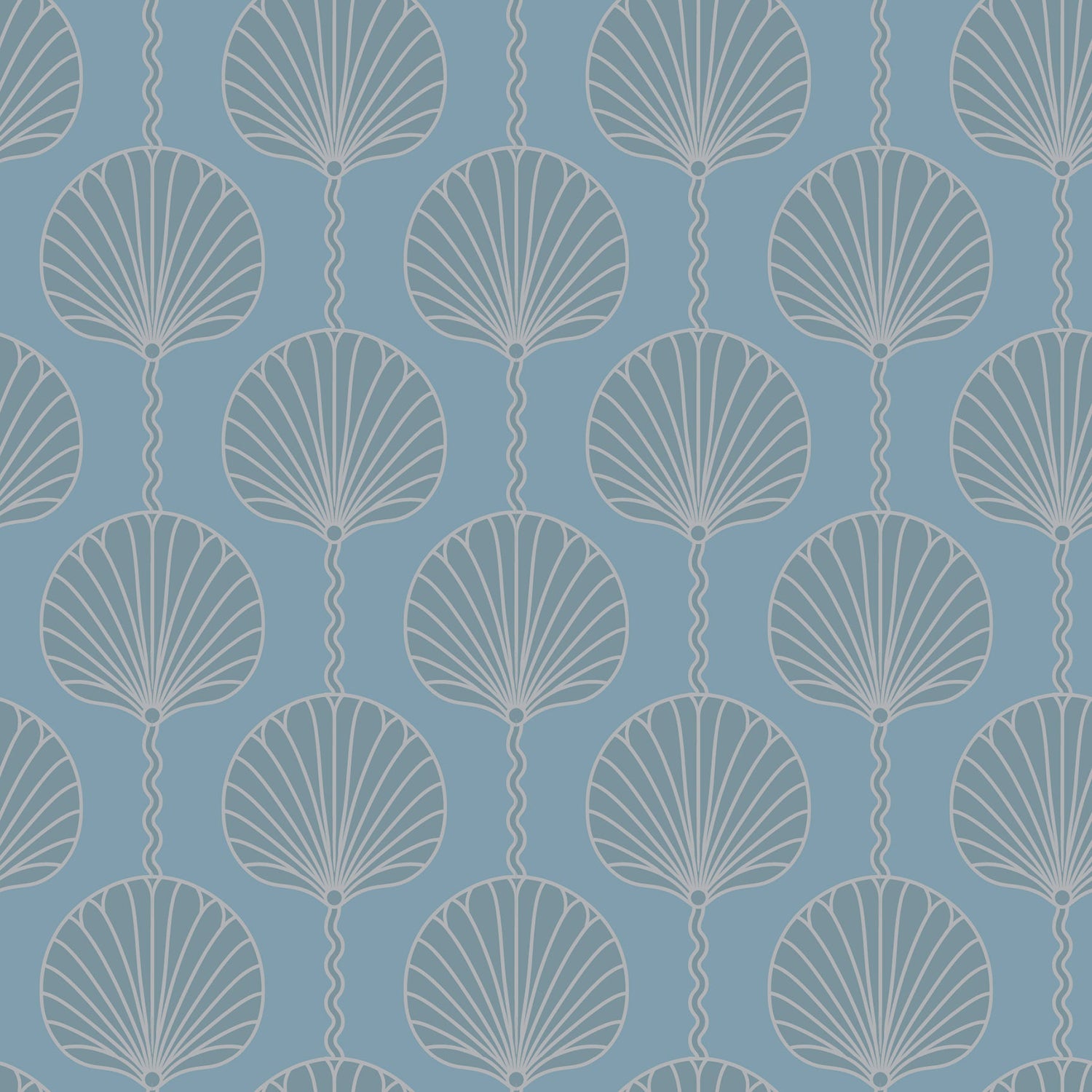 Mitchell Black Deco Lily Wallpaper