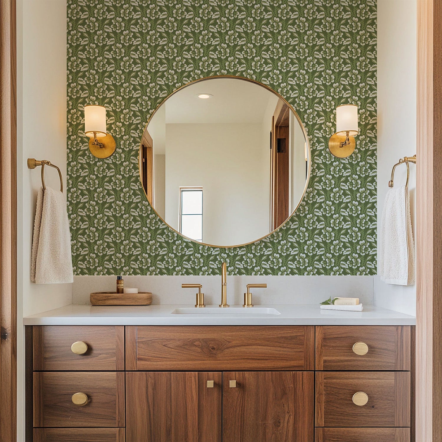 Mitchell Black Thorn & Blossom Wallpaper