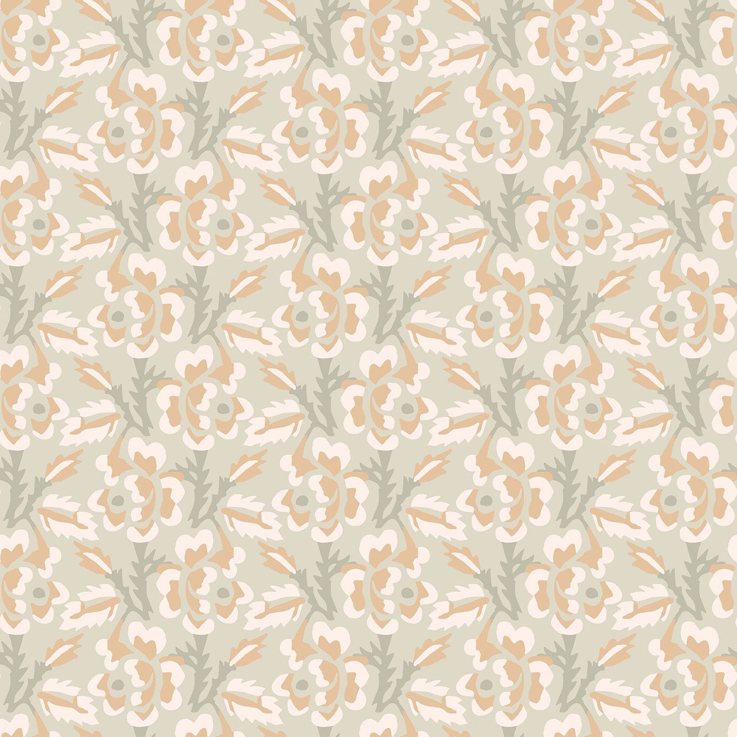 Mitchell Black Thorn & Blossom Wallpaper