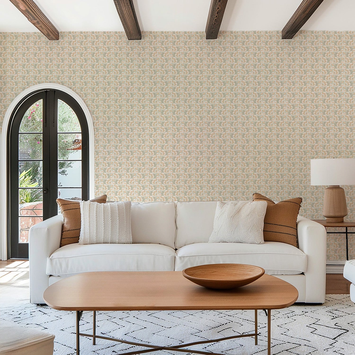 Mitchell Black Thorn & Blossom Wallpaper