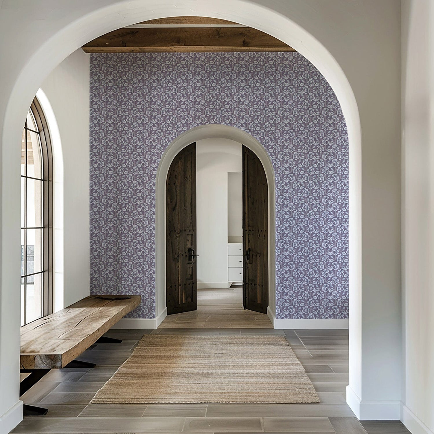 Mitchell Black Thorn & Blossom Wallpaper