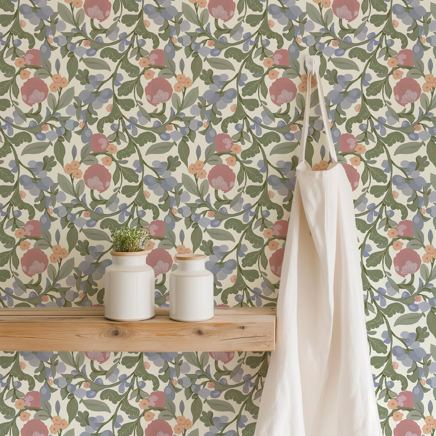 Mitchell Black Budding Grove Wallpaper