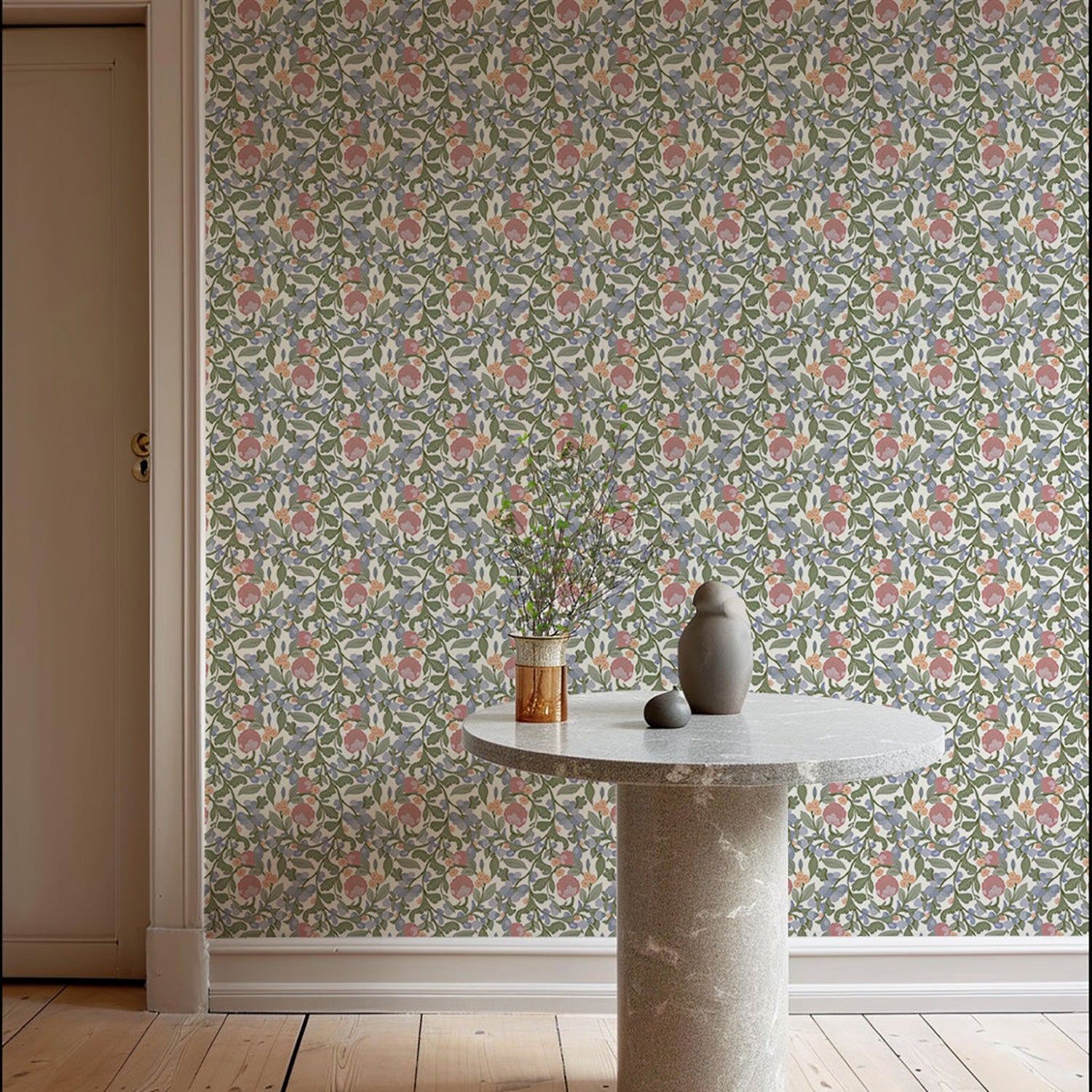 Mitchell Black Budding Grove Wallpaper