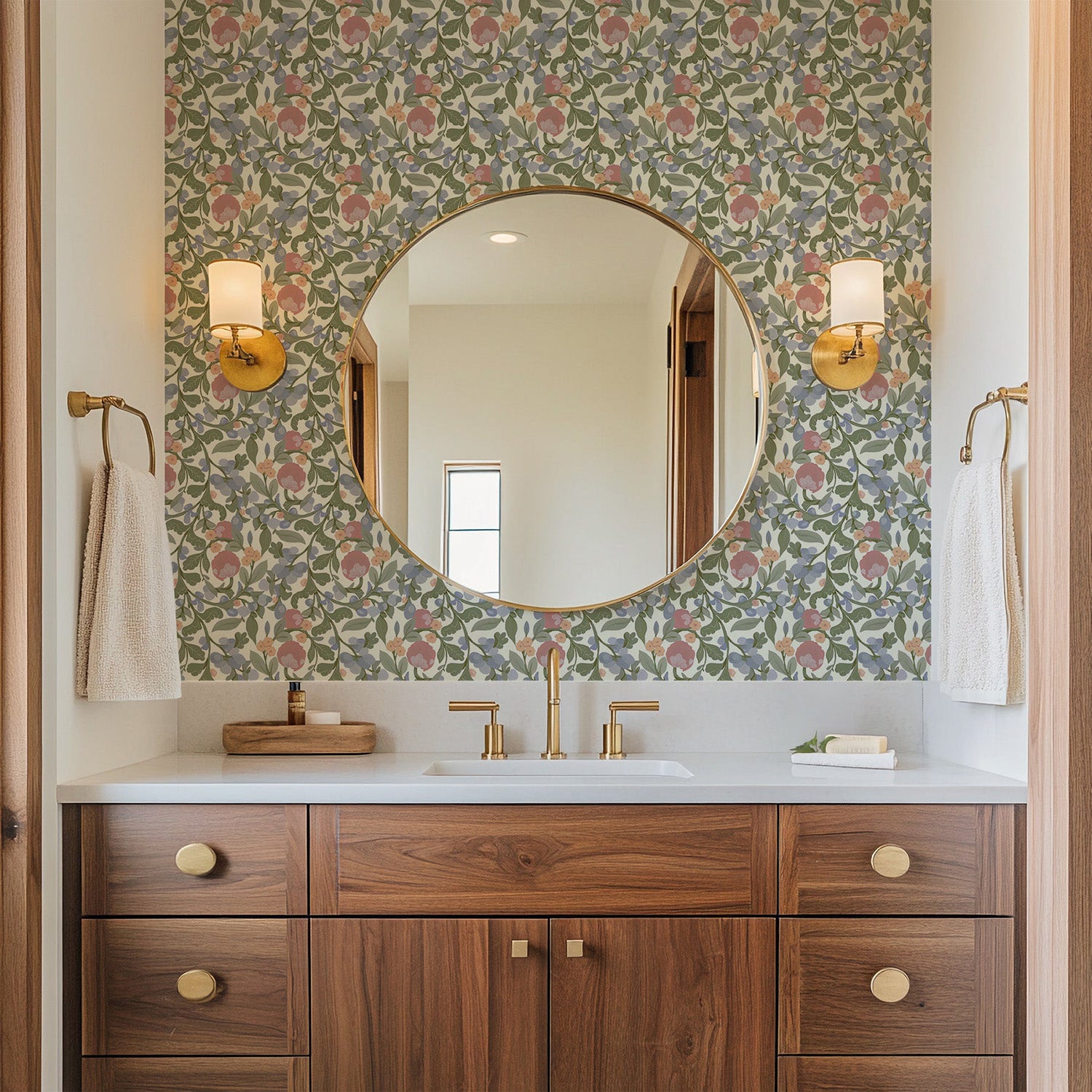 Mitchell Black Budding Grove Wallpaper