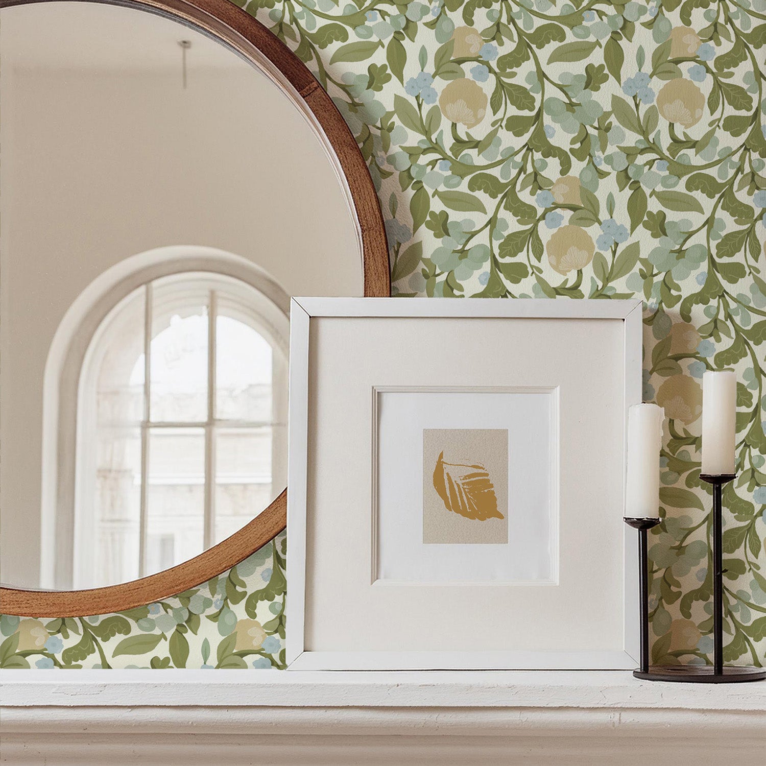 Mitchell Black Budding Grove Wallpaper