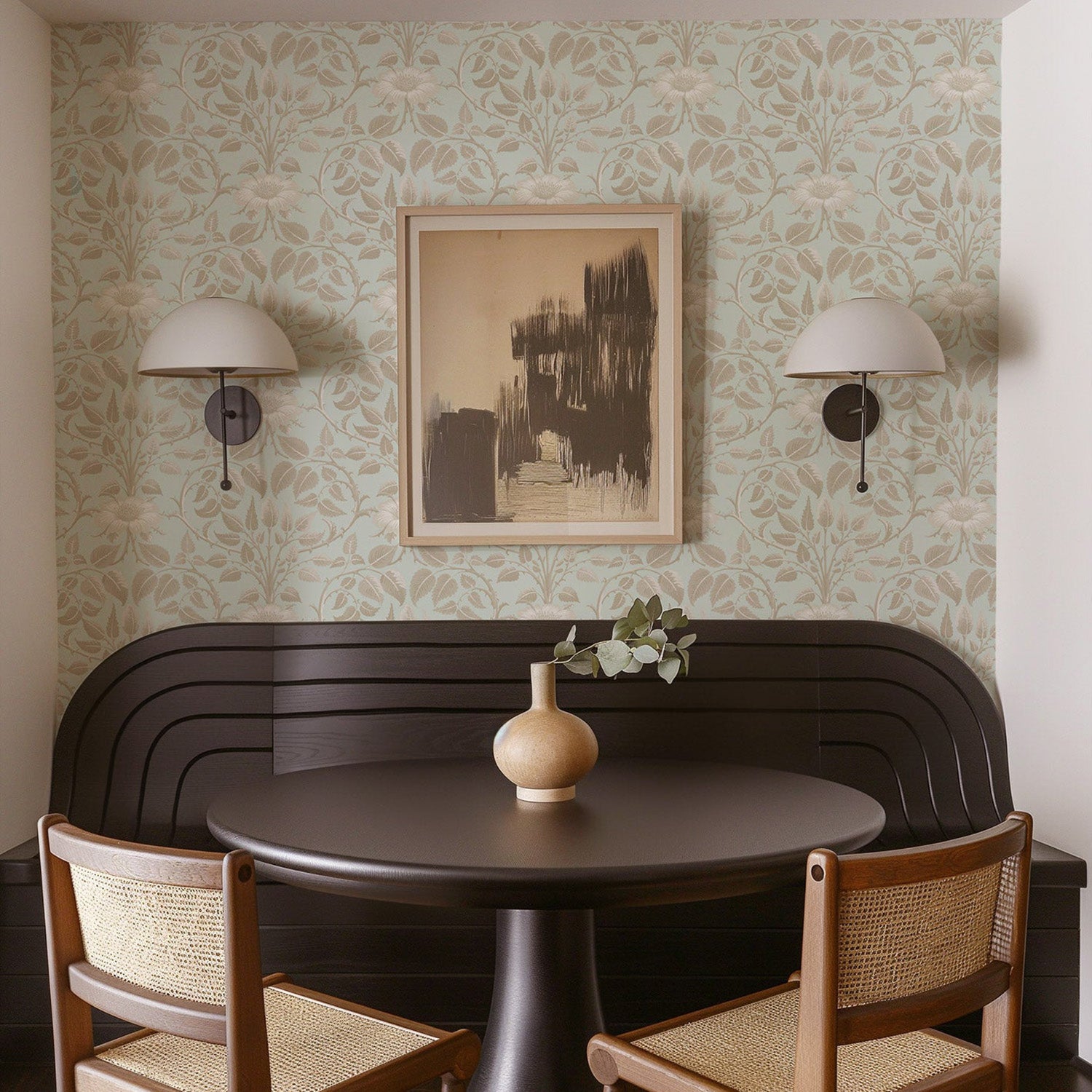 Mitchell Black Garden Vine Wallpaper