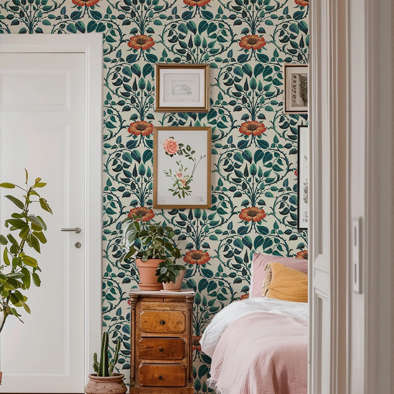 Mitchell Black Garden Vine Wallpaper