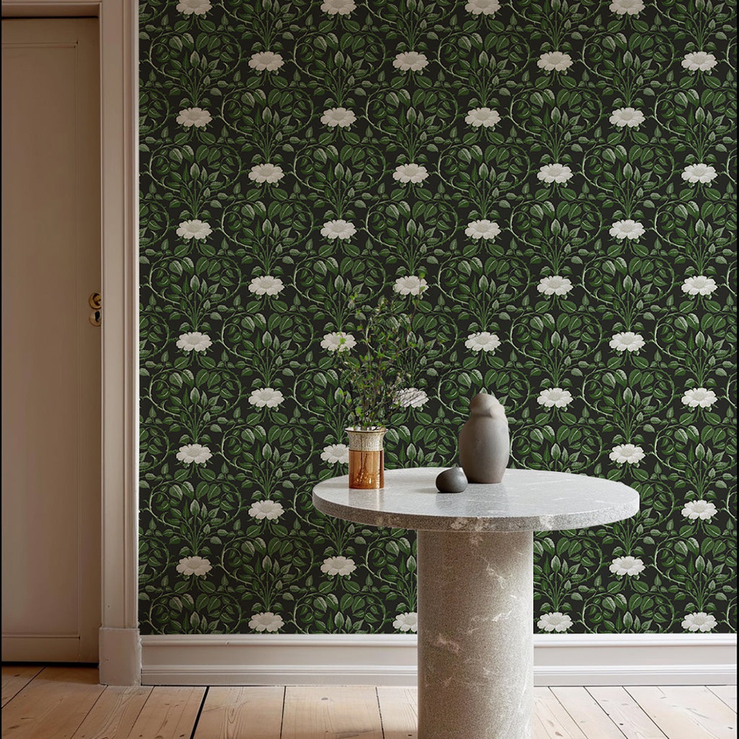 Mitchell Black Garden Vine Wallpaper