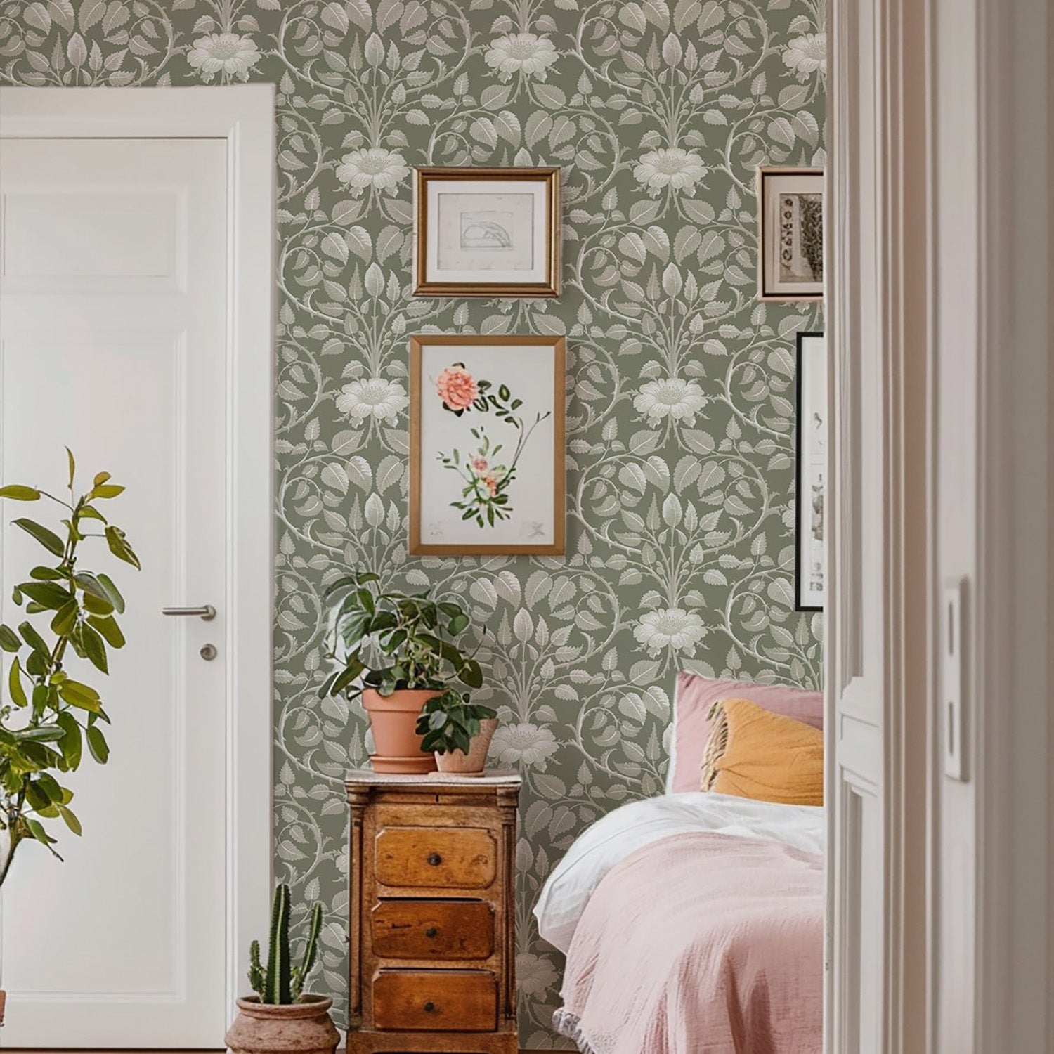 Mitchell Black Garden Vine Wallpaper