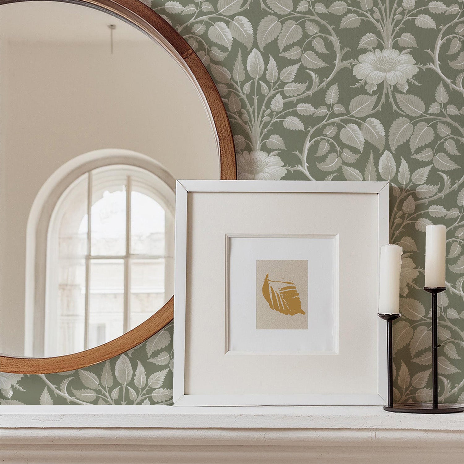 Mitchell Black Garden Vine Wallpaper