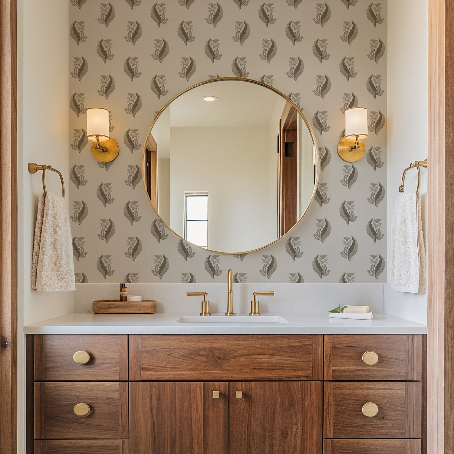 Mitchell Black Morning Glory Wallpaper