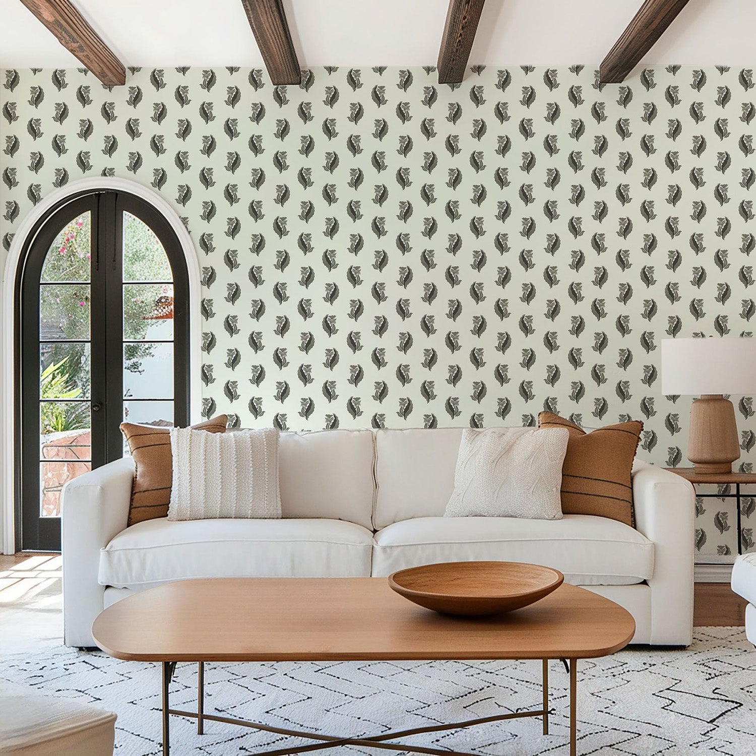 Mitchell Black Morning Glory Wallpaper